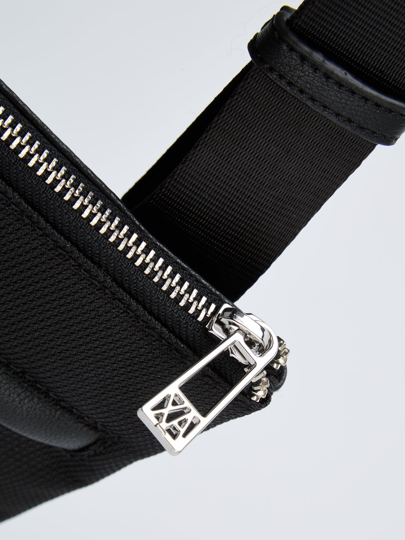 Image 3 of 5 of Armani Exchange Singapore Flat Crossbody Bag - Black