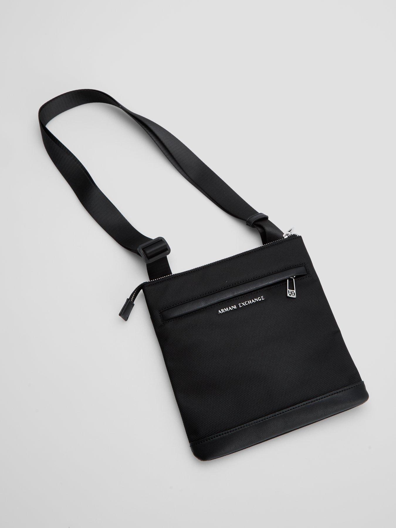 Image 5 of 5 of Armani Exchange Singapore Flat Crossbody Bag - Black