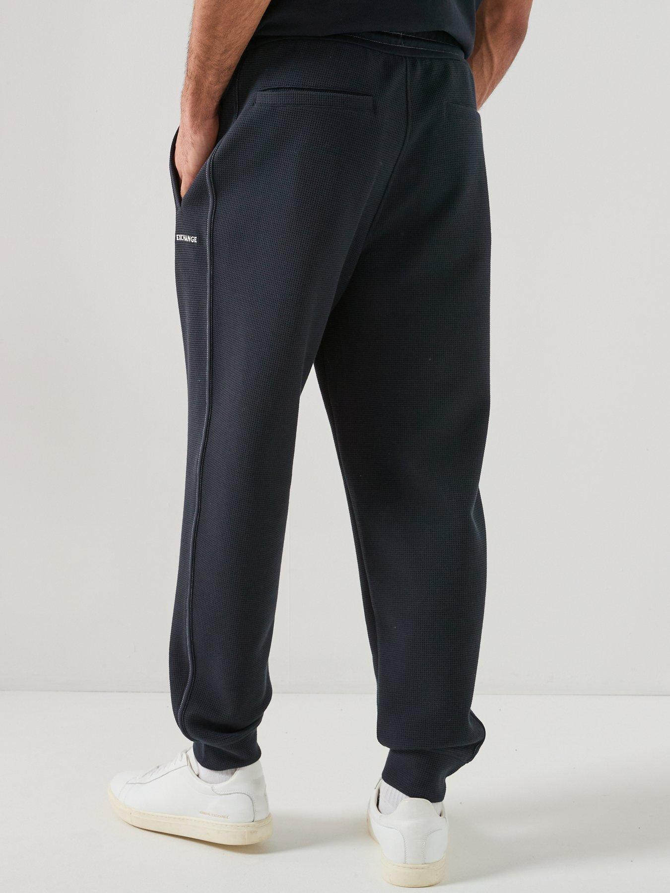 armani-exchange-waffle-joggers-navystillFront