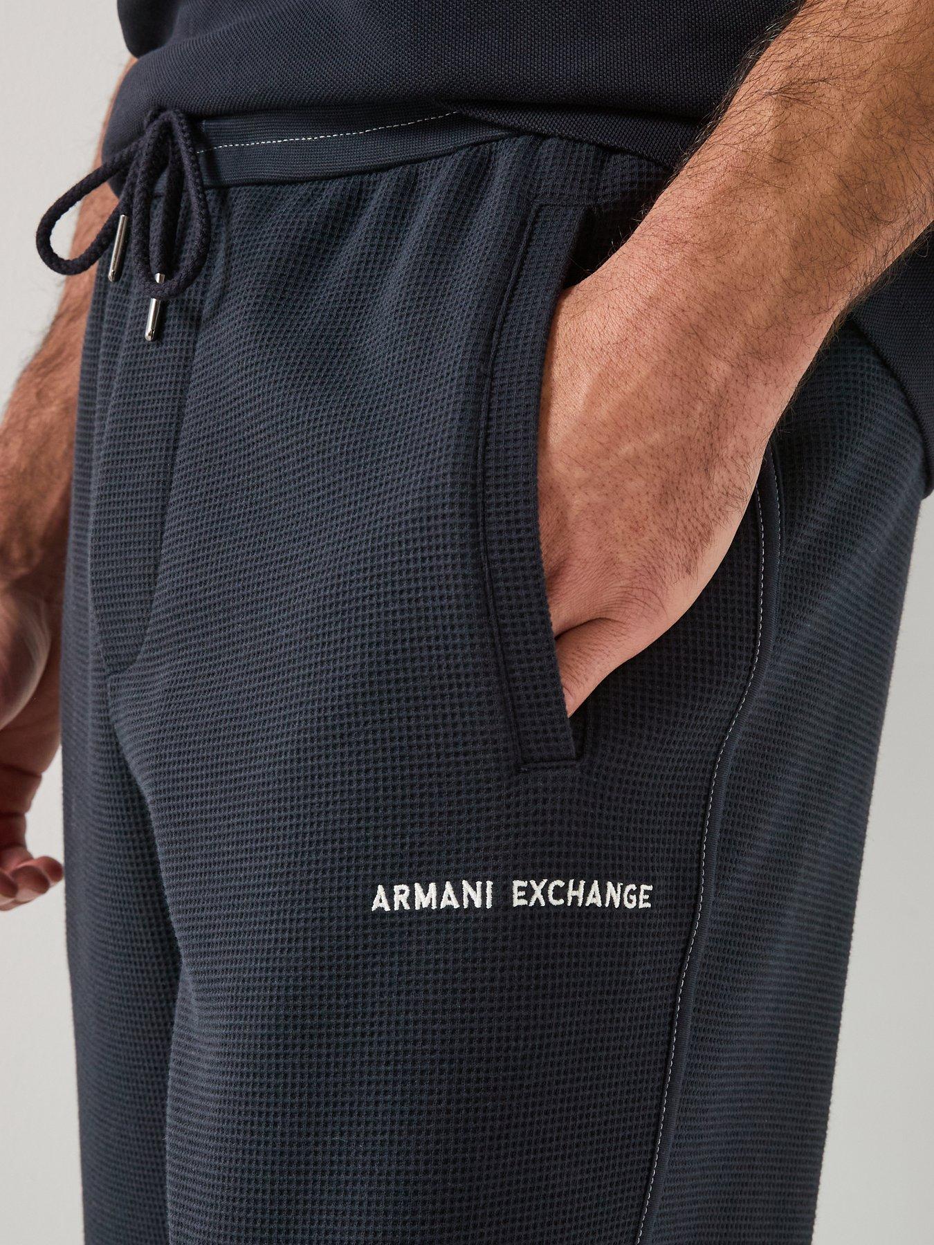 armani-exchange-waffle-joggers-navyoutfit