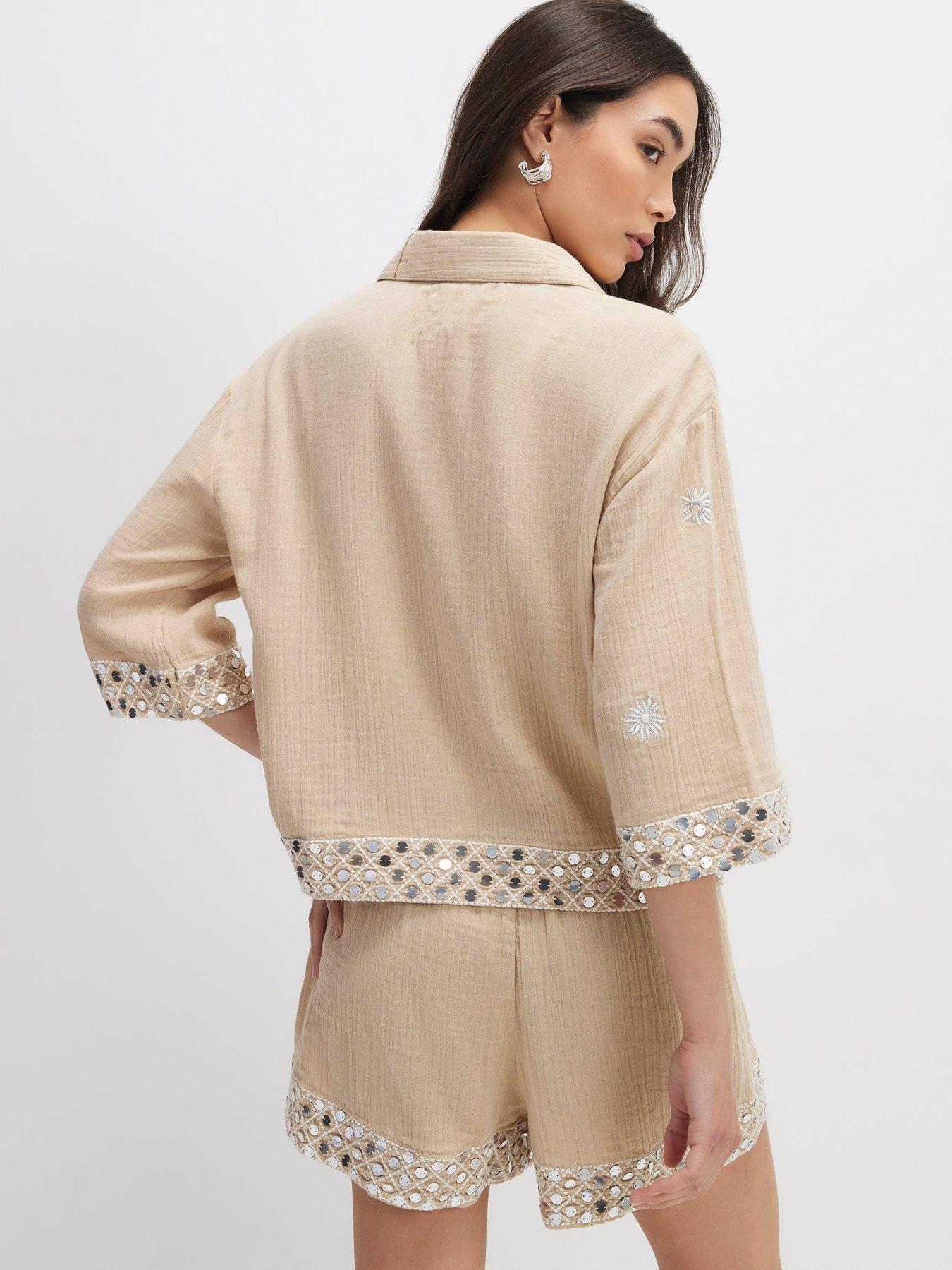river-island-sequin-embellished-beach-shirt-beigestillFront