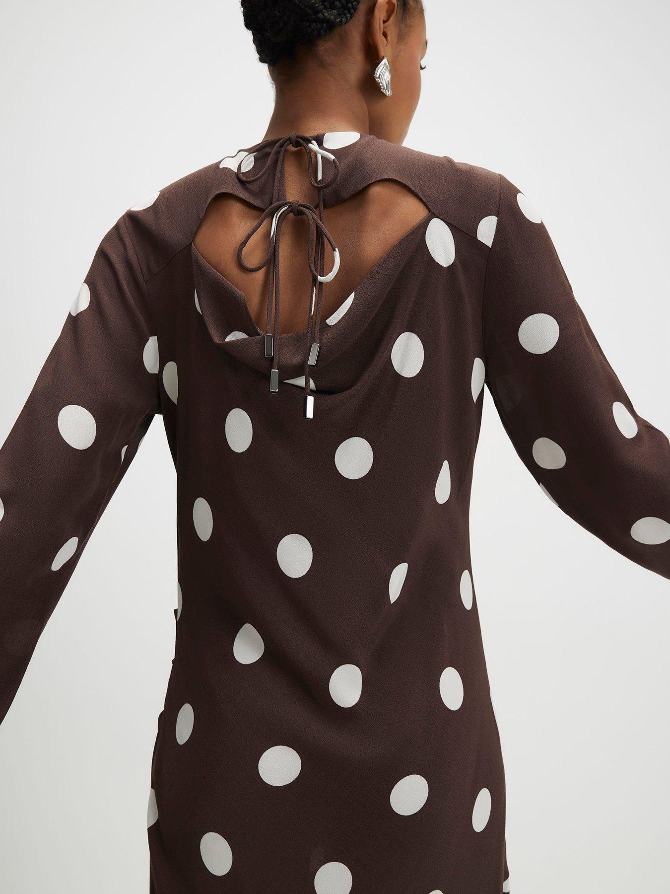 river-island-long-sleeve-spot-print-column-dress-brownoutfit