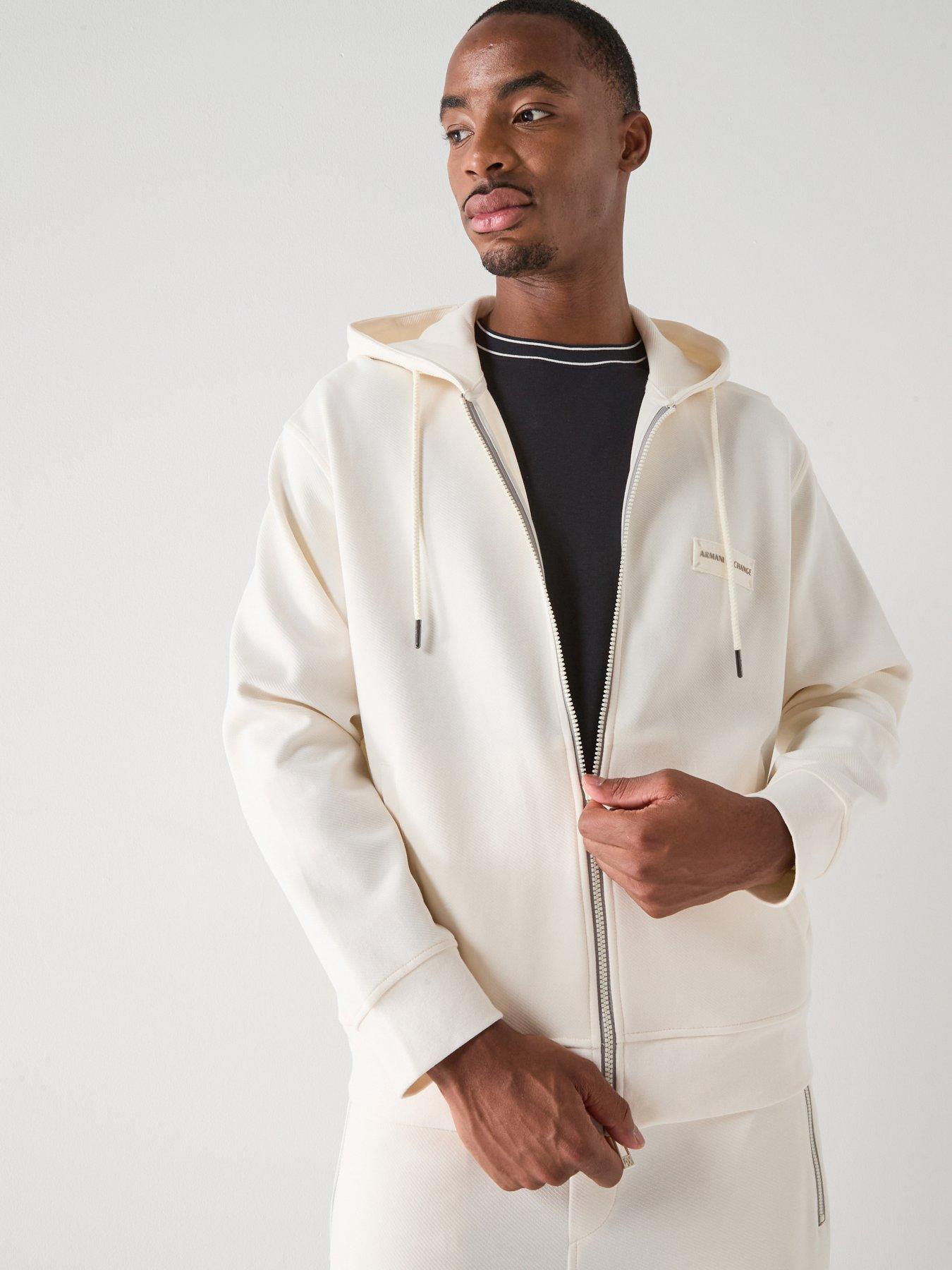 Armani Exchange Full Zip Sweat - Off White