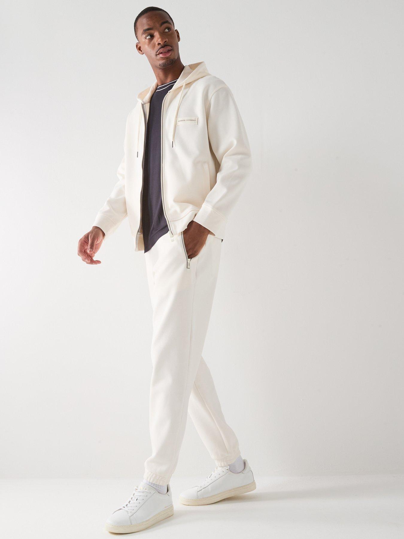 Image 3 of 6 of Armani Exchange Full Zip Sweat - Off White