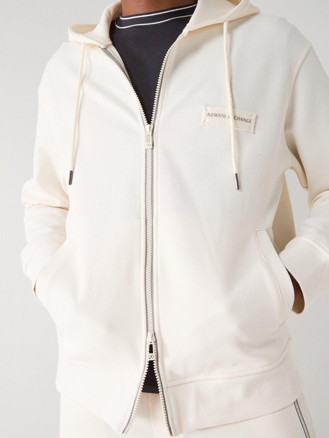 Image 5 of 6 of Armani Exchange Full Zip Sweat - Off White