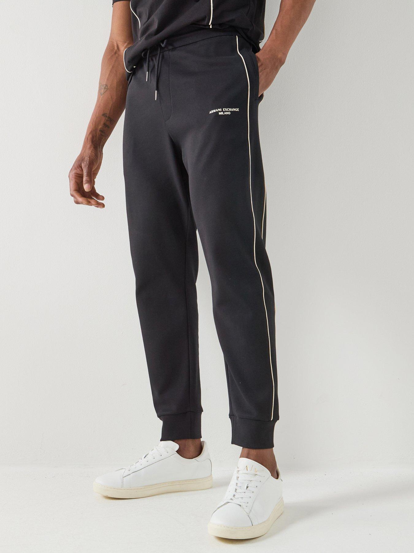 armani-exchange-contrast-piping-joggers-blackfront