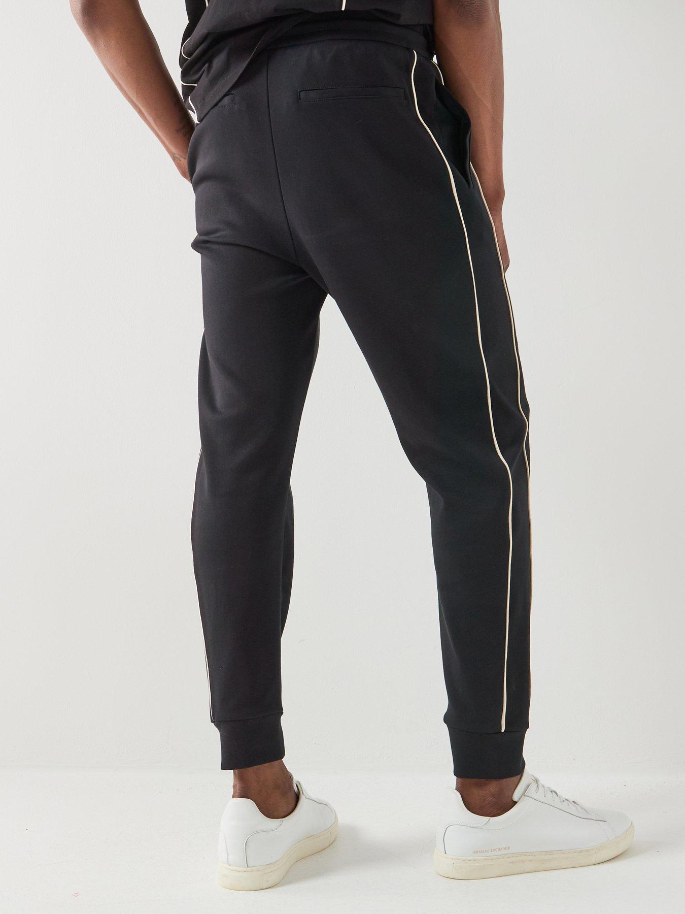 armani-exchange-contrast-piping-joggers-blackstillFront
