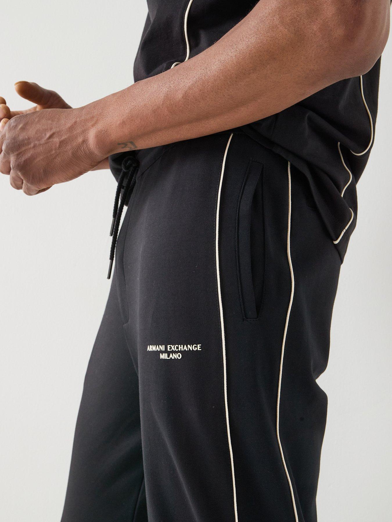 armani-exchange-contrast-piping-joggers-blackoutfit