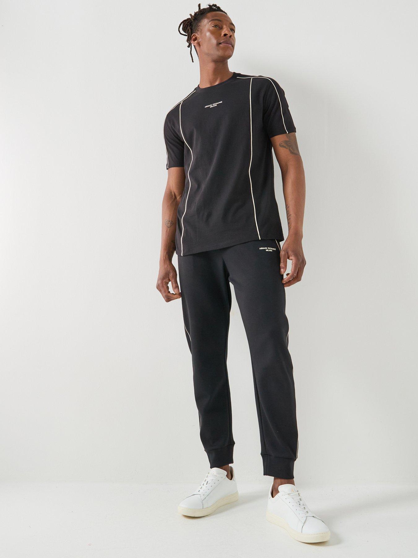 armani-exchange-contrast-piping-joggers-blackdetail
