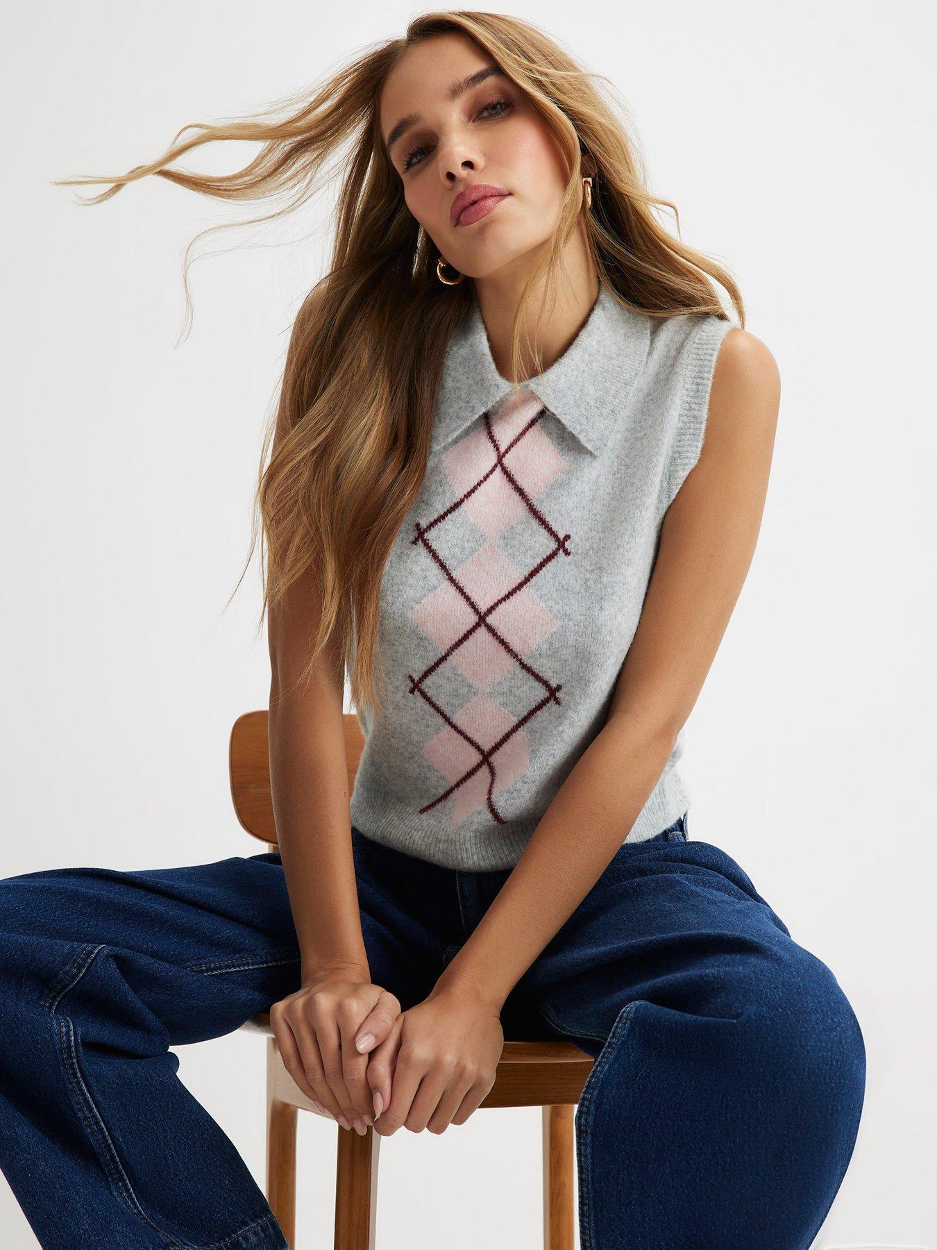 river-island-short-polo-argyle-tank-top-grey