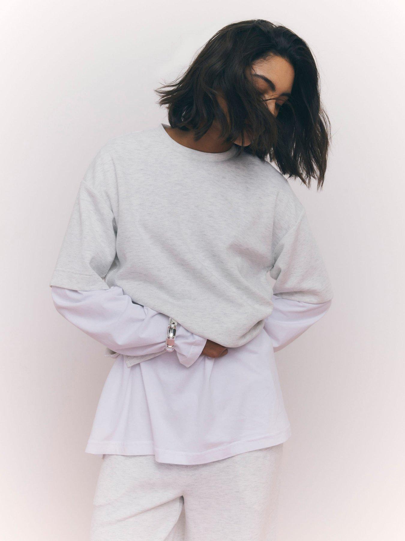 river-island-short-sleeve-marl-premium-neo-boxy-tee-greyoutfit