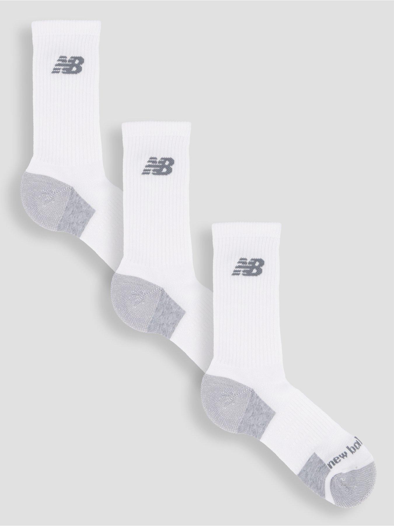 New Balance Performance Cushioned Crew - 3 Pack - White