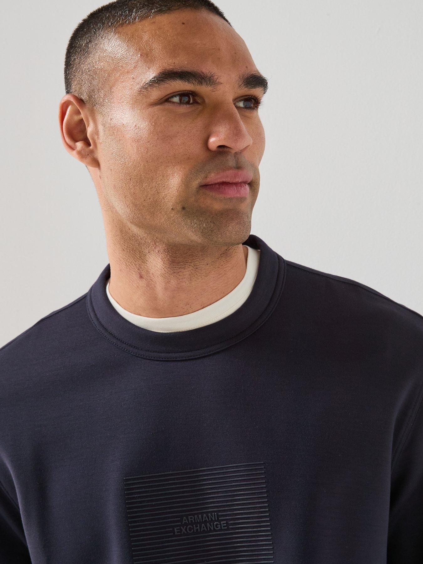 armani-exchange-box-logo-crew-sweatshirt-navyoutfit