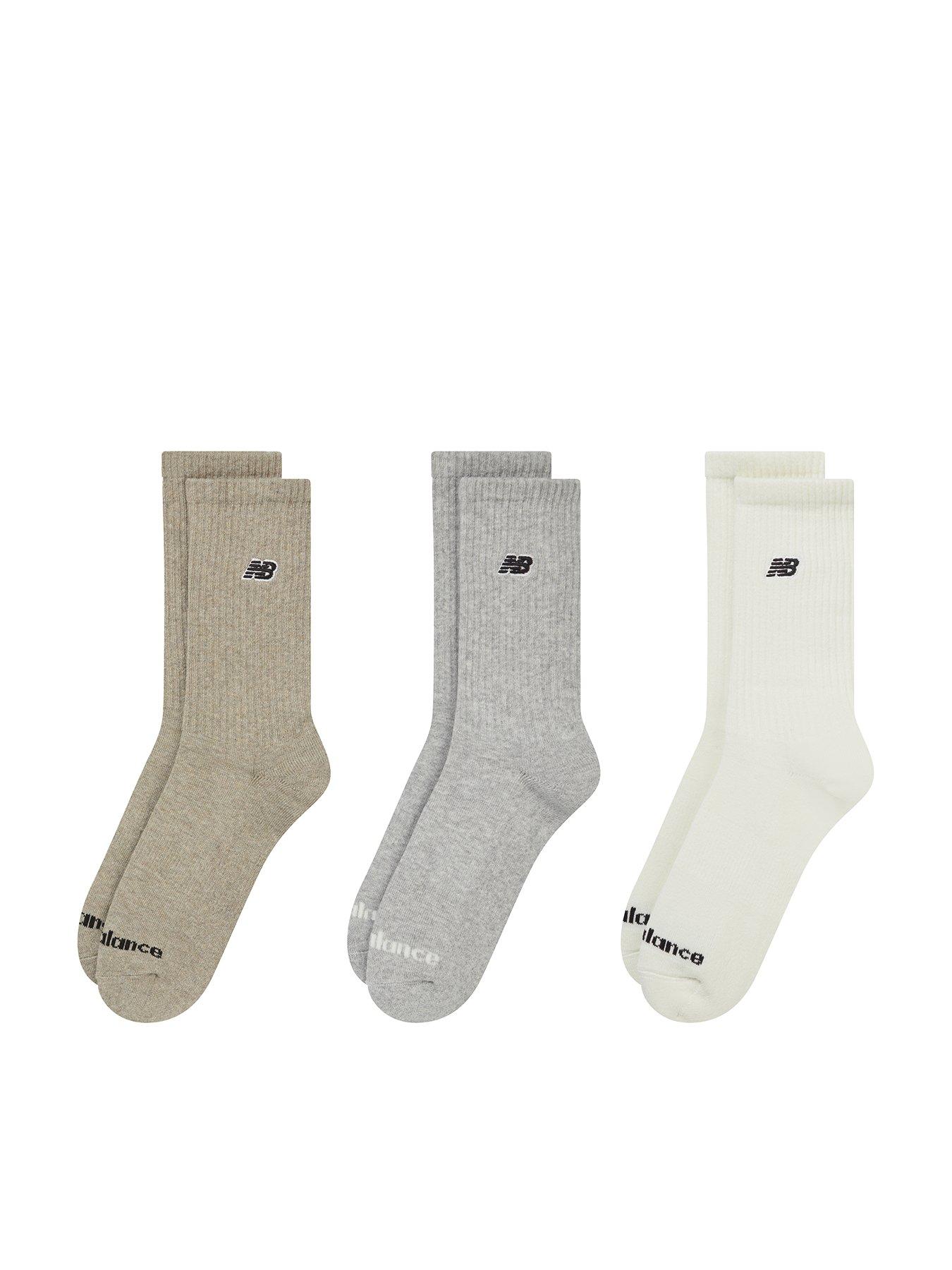 New Balance Nb Black Patch Logo Seasonal Crew Socks 3 Pack - Multi