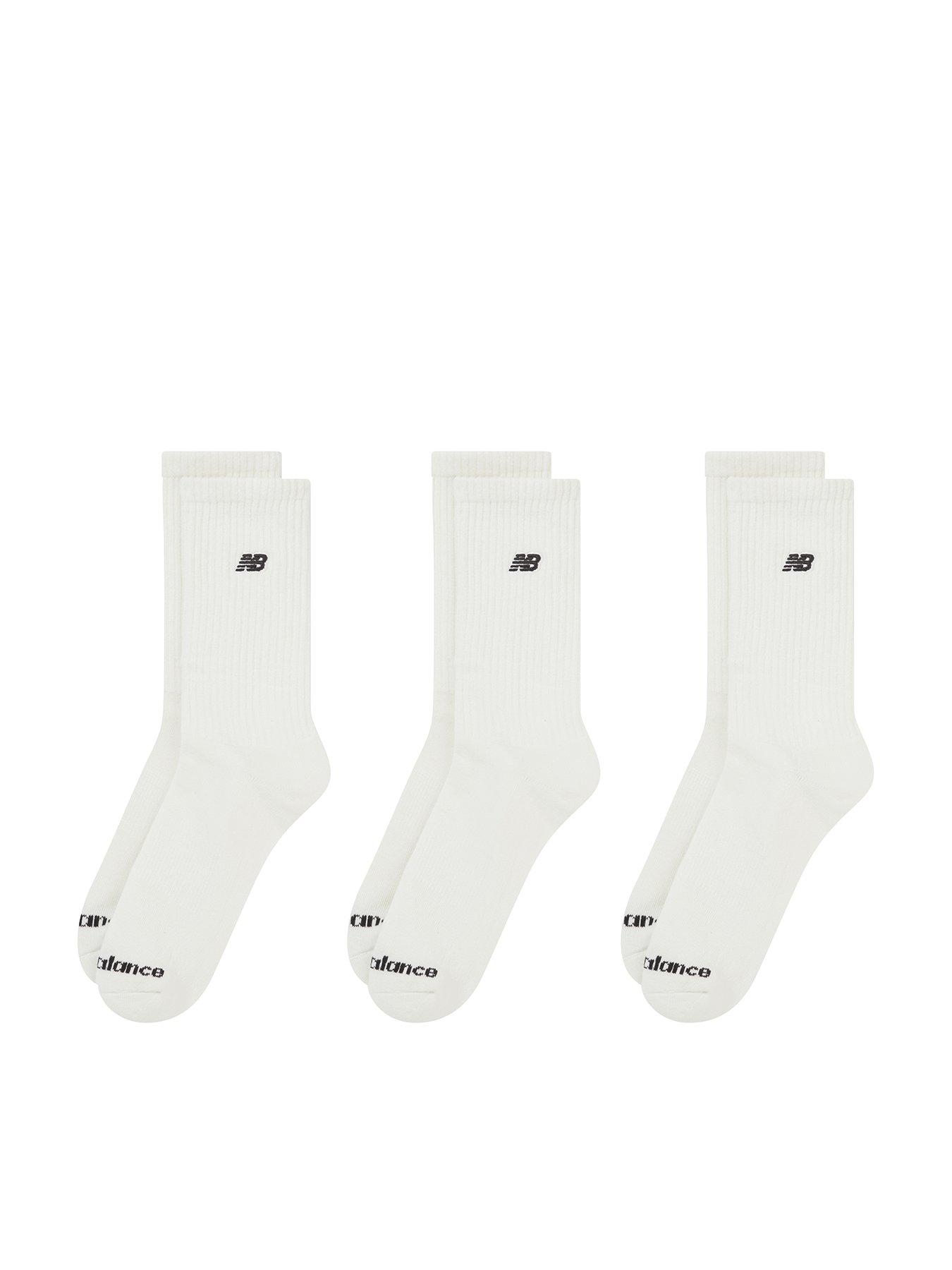 New Balance Nb Black Patch Logo Seasonal Crew 3 Pack Socks - Multi