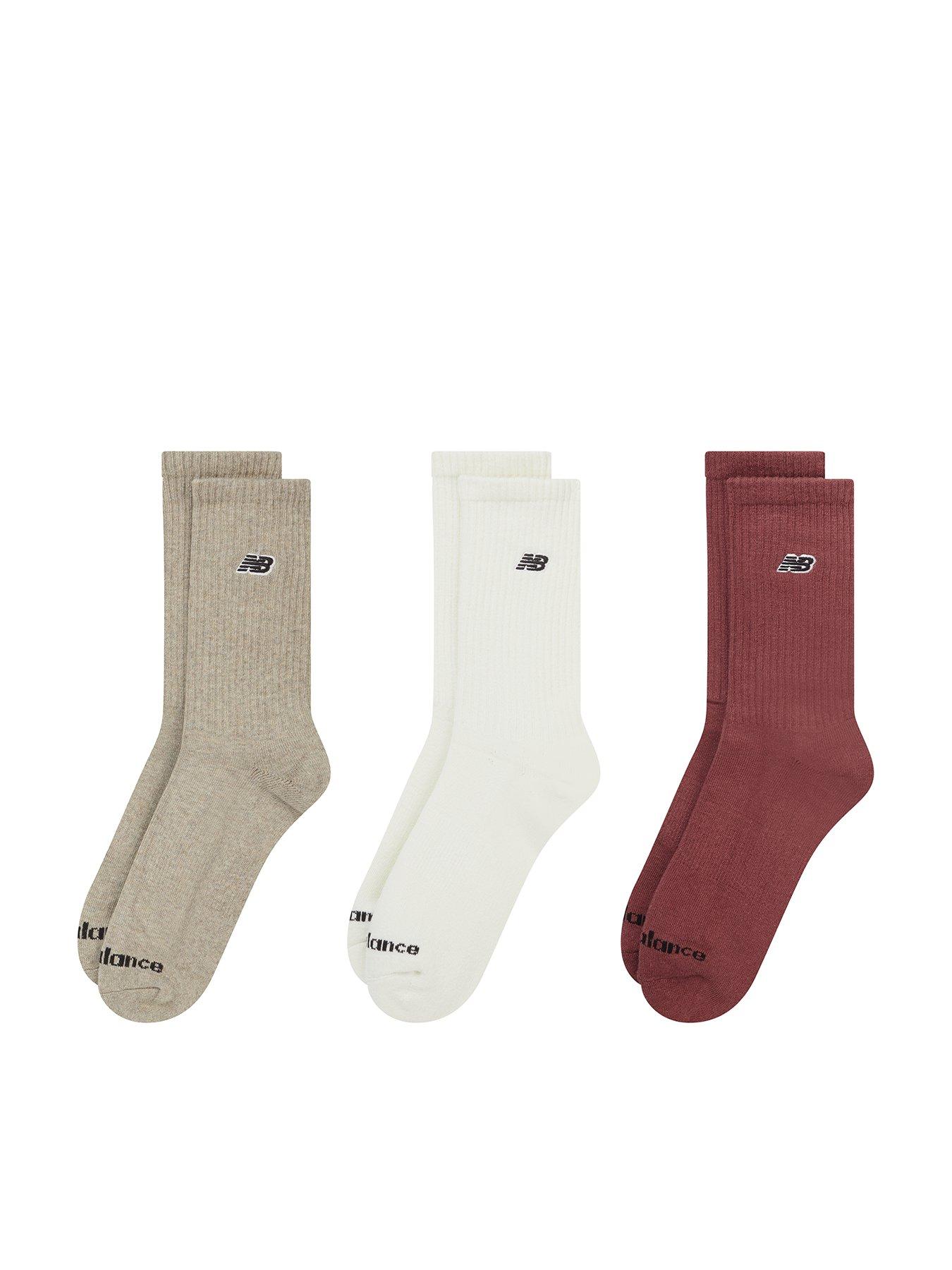 New Balance Nb Black Patch Logo Seasonal Crew Socks 3 Pack - Multi