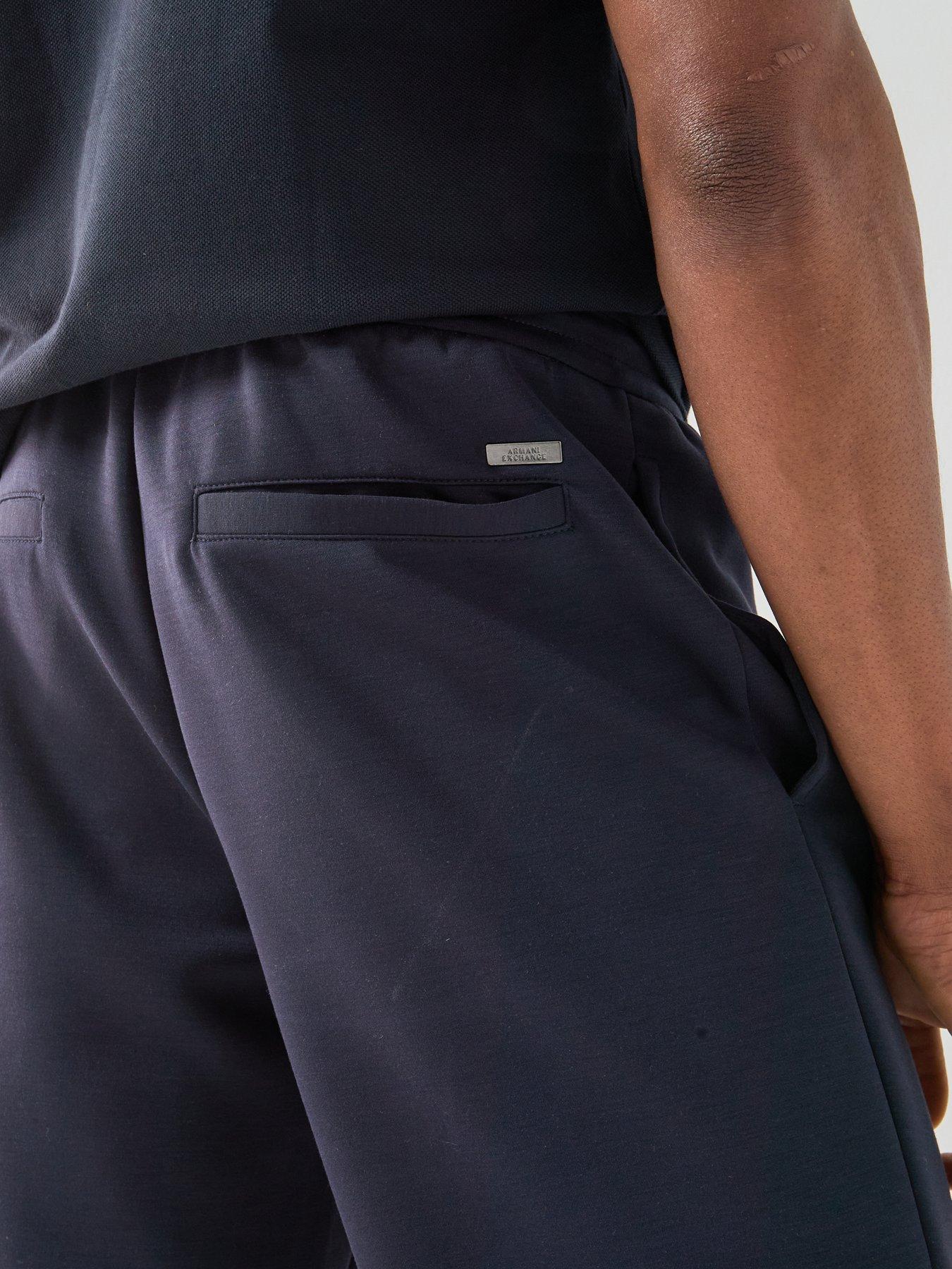 Image 5 of 6 of Armani Exchange Straight Legged Jersey Trousers - Navy