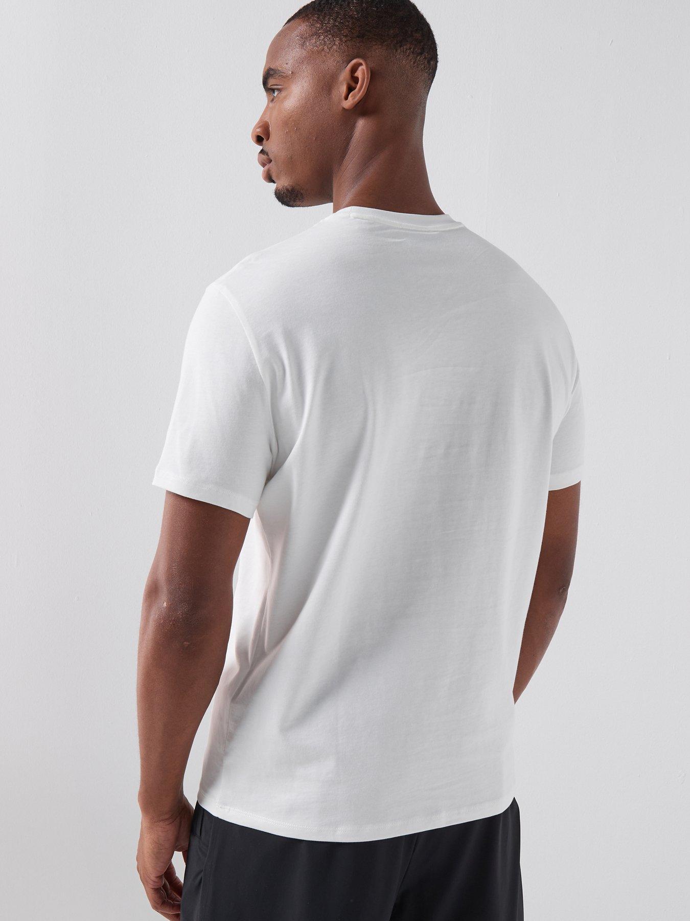 Image 2 of 5 of Armani Exchange Slim Fit Logo T-Shirt - Off White
