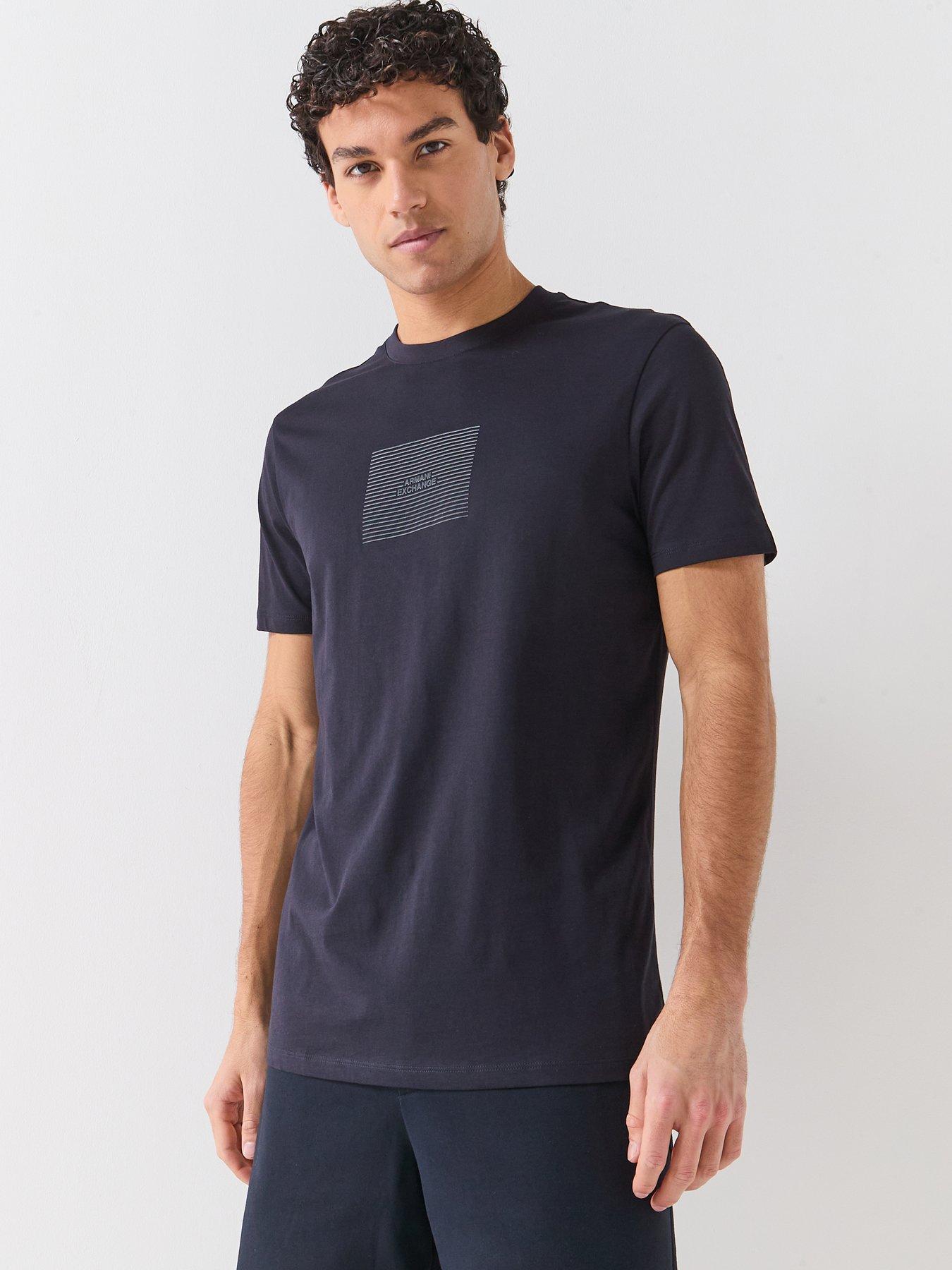 armani-exchange-box-logo-t-shirt-navyfront