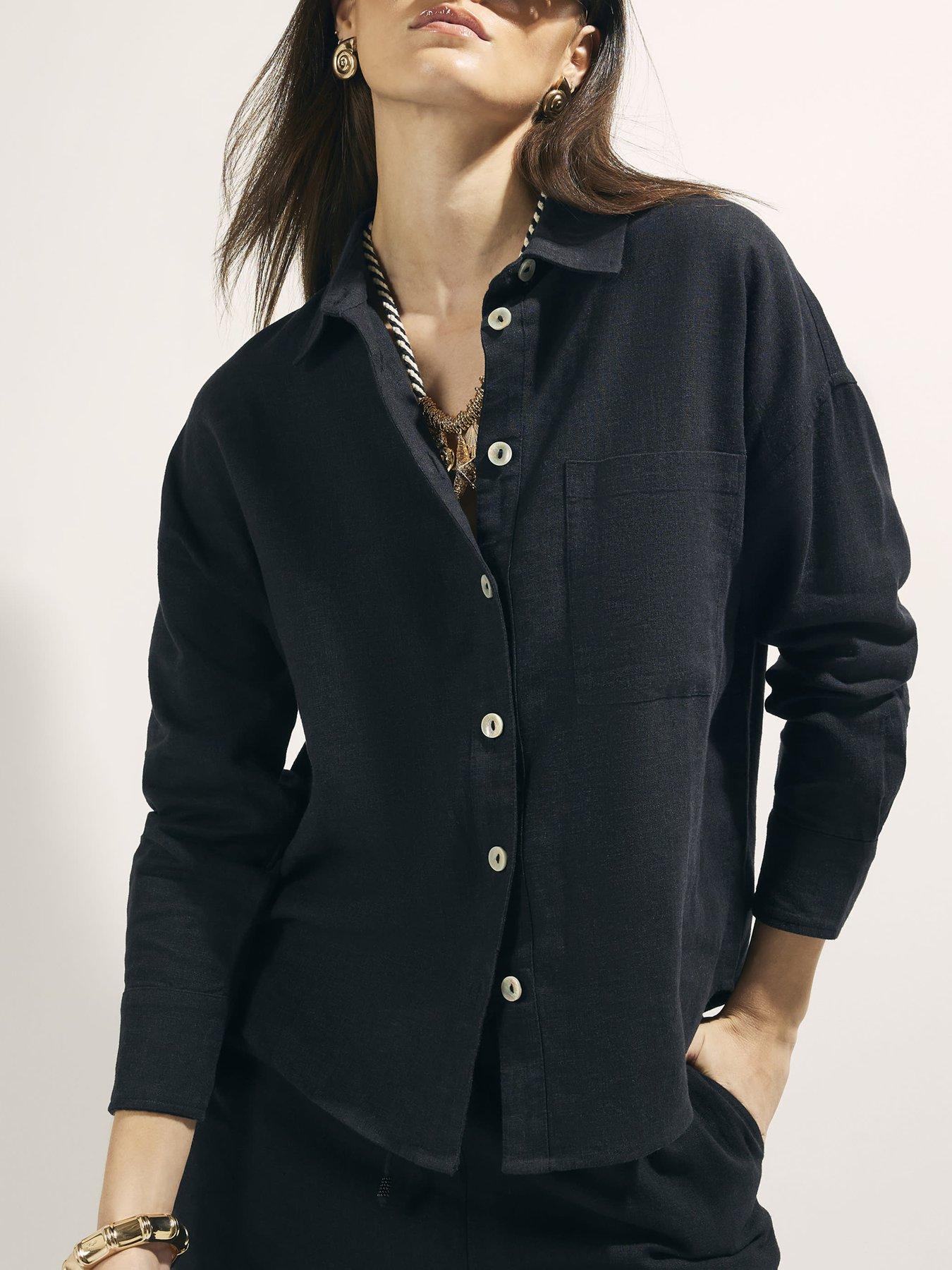 river-island-linen-blend-shirt-blackoutfit