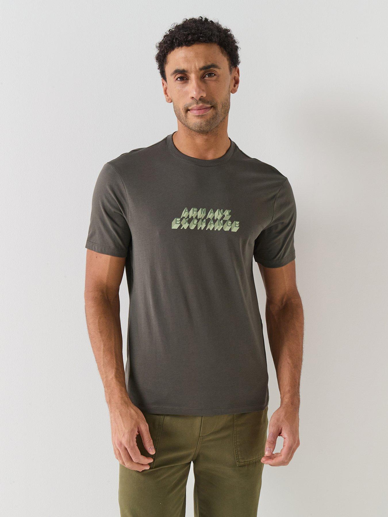 armani-exchange-slim-fit-chest-logo-t-shirt-dark-khakifront