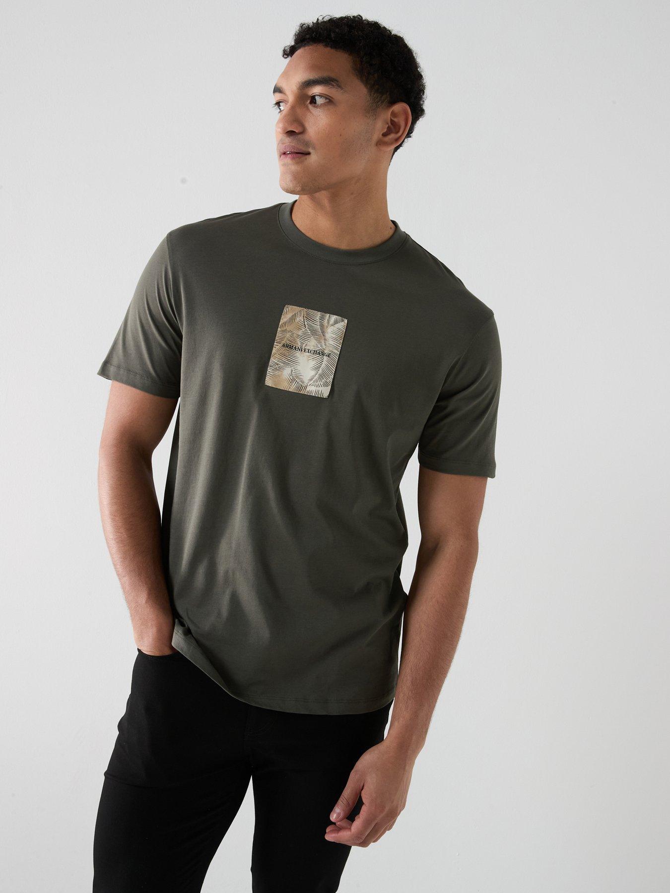 armani-exchange-leaf-logo-t-shirt-dark-khaki
