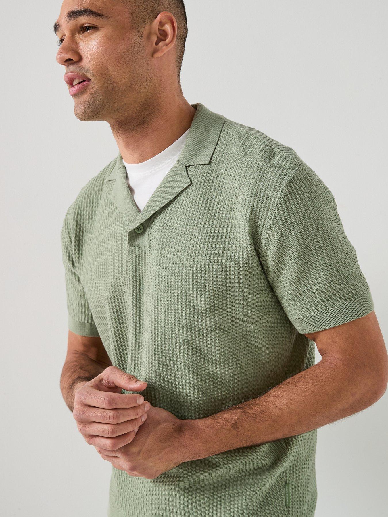 armani-exchange-knittted-open-collar-polo-shirt-greendetail