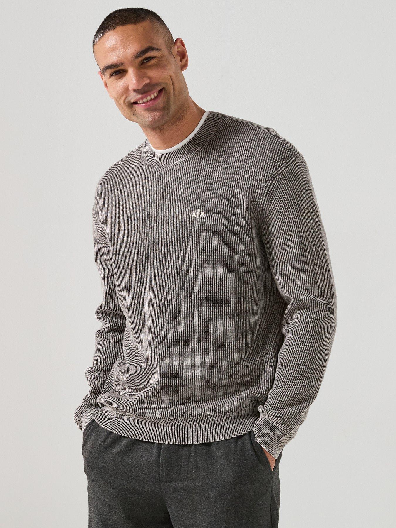Image 1 of 6 of Armani Exchange Knitted Jumper - Dark Khaki
