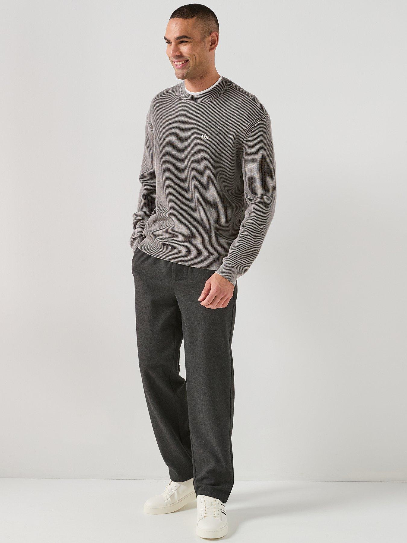 Image 3 of 6 of Armani Exchange Knitted Jumper - Dark Khaki