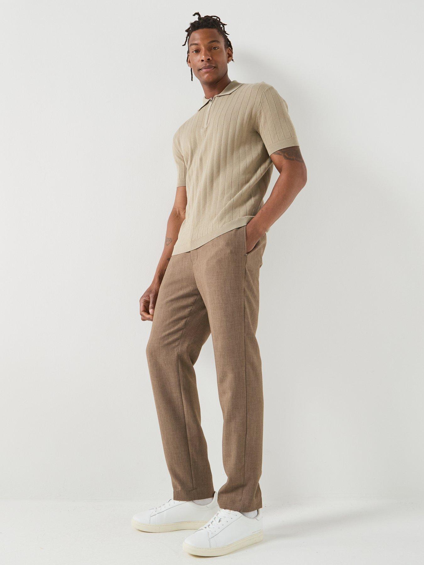 armani-exchange-zip-neck-knitted-polo-shirt-beigeback