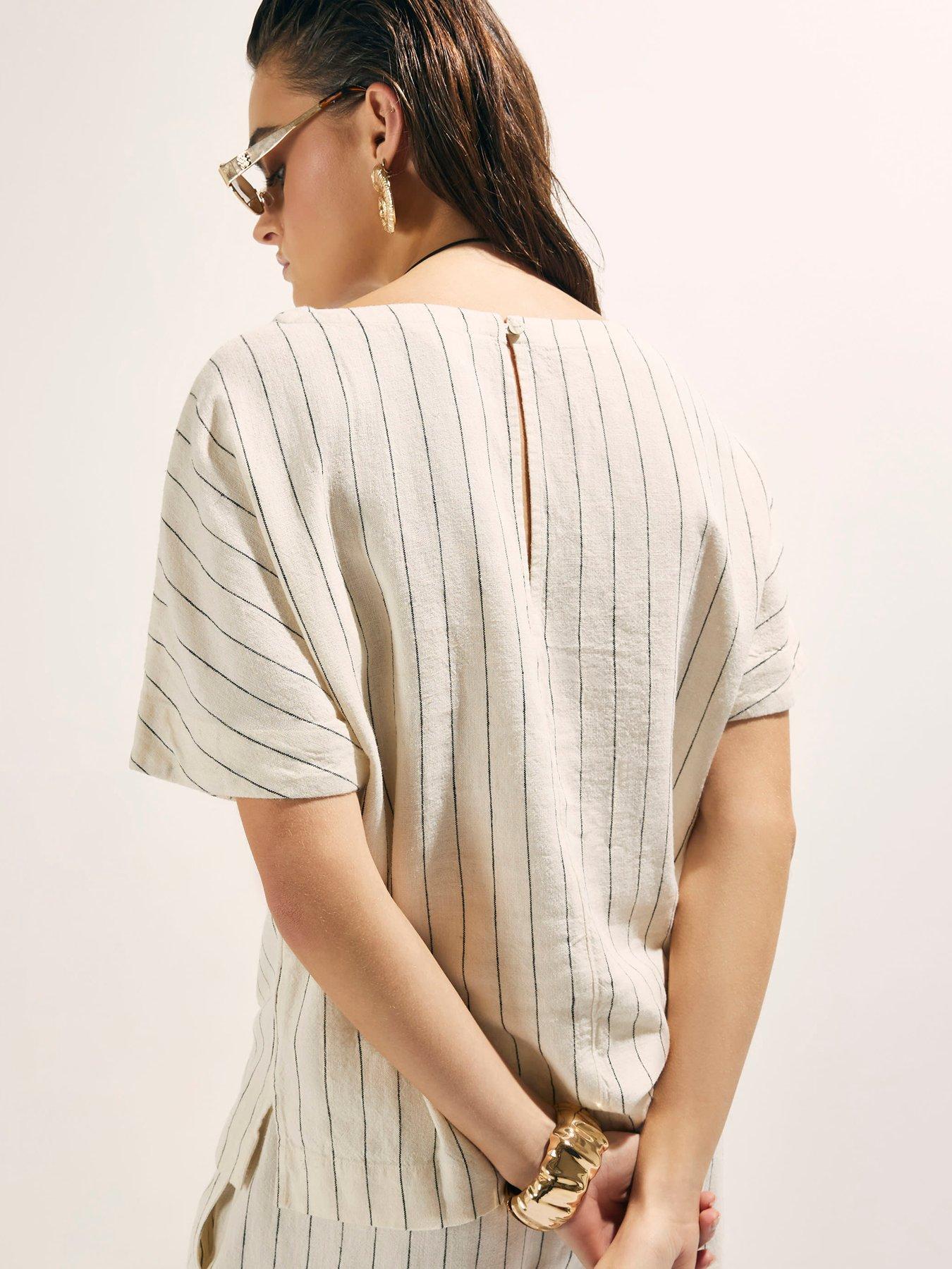 river-island-striped-linen-blend-t-shirt-beigestillFront