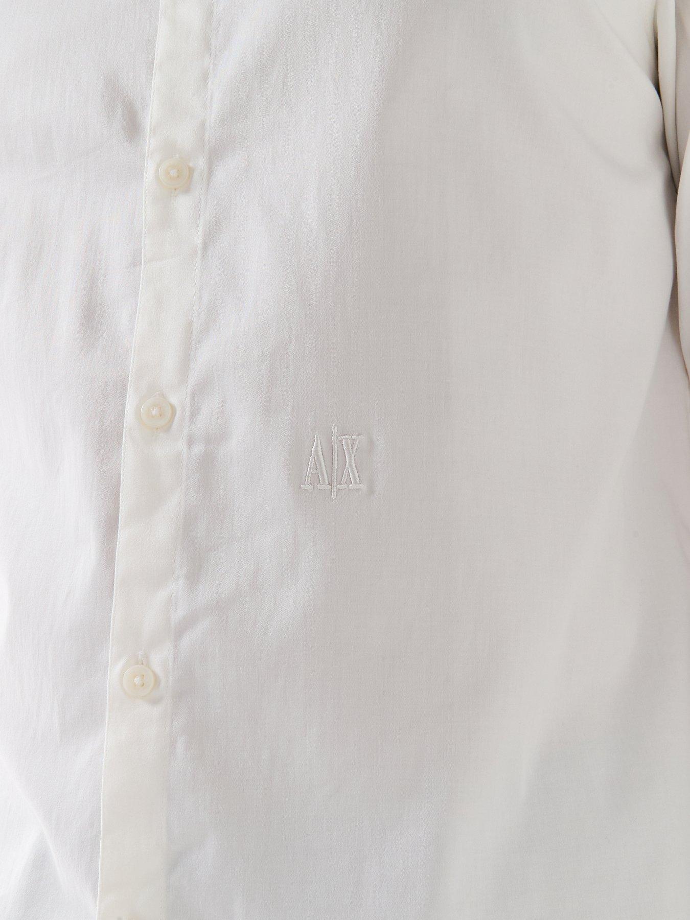 Image 5 of 6 of Armani Exchange Icon Stretch Cotton Shirt - Off White