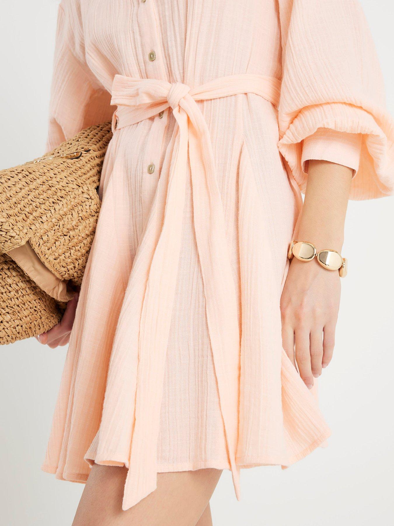 river-island-belted-mini-shirt-dress-pinkoutfit