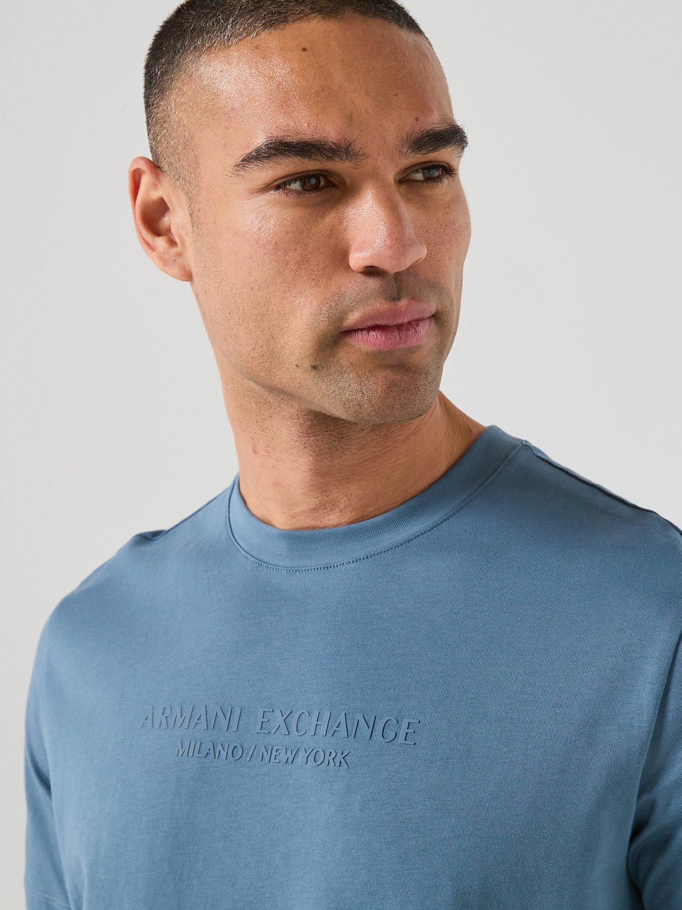 Image 5 of 6 of Armani Exchange 3D Ny Milan Logo T-Shirt - Blue