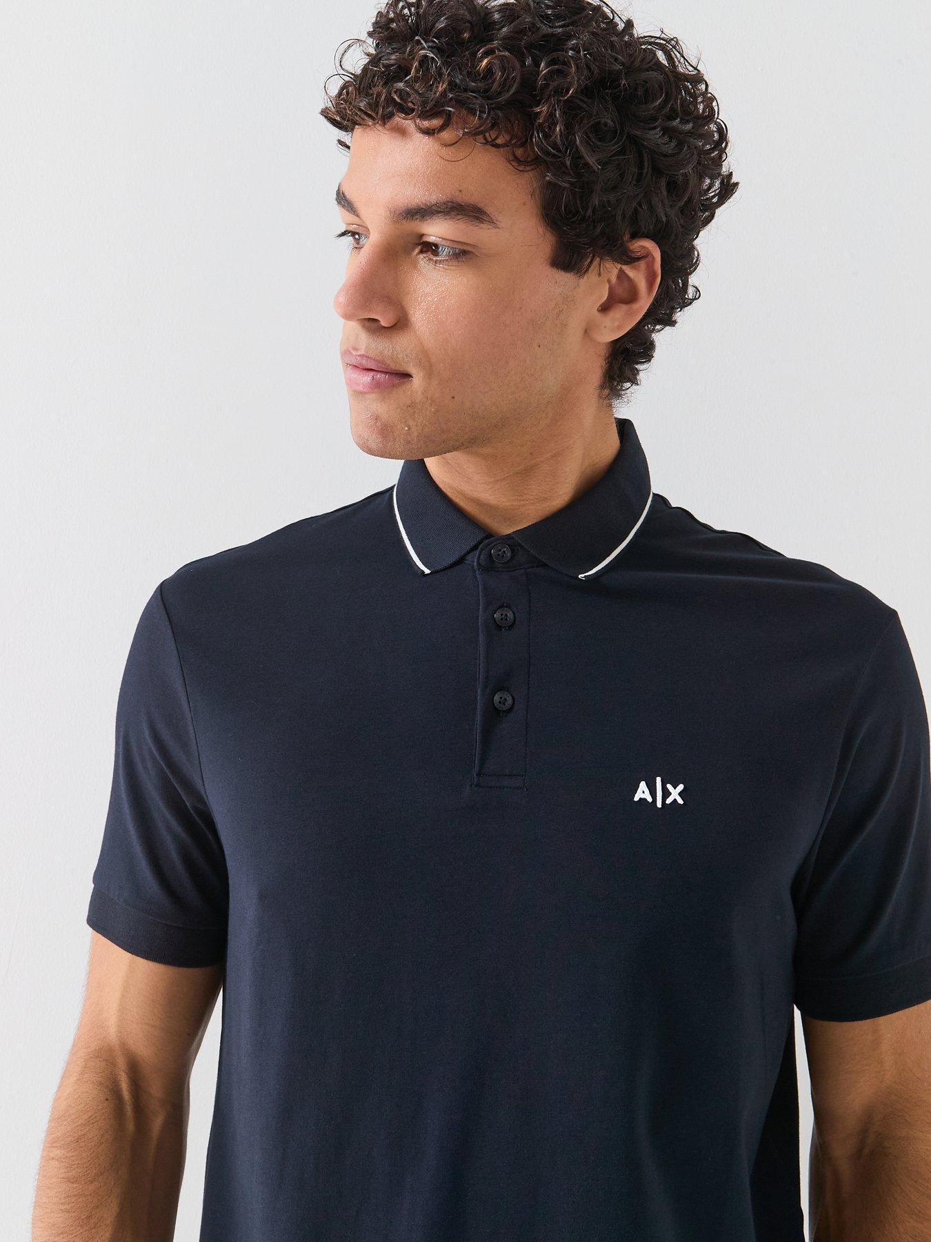 armani-exchange-slim-fit-tipped-polo-shirt-navyoutfit