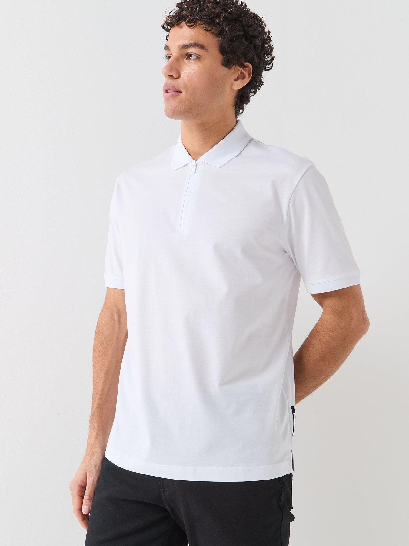 armani-exchange-zip-neck-polo-shirt-whitefront