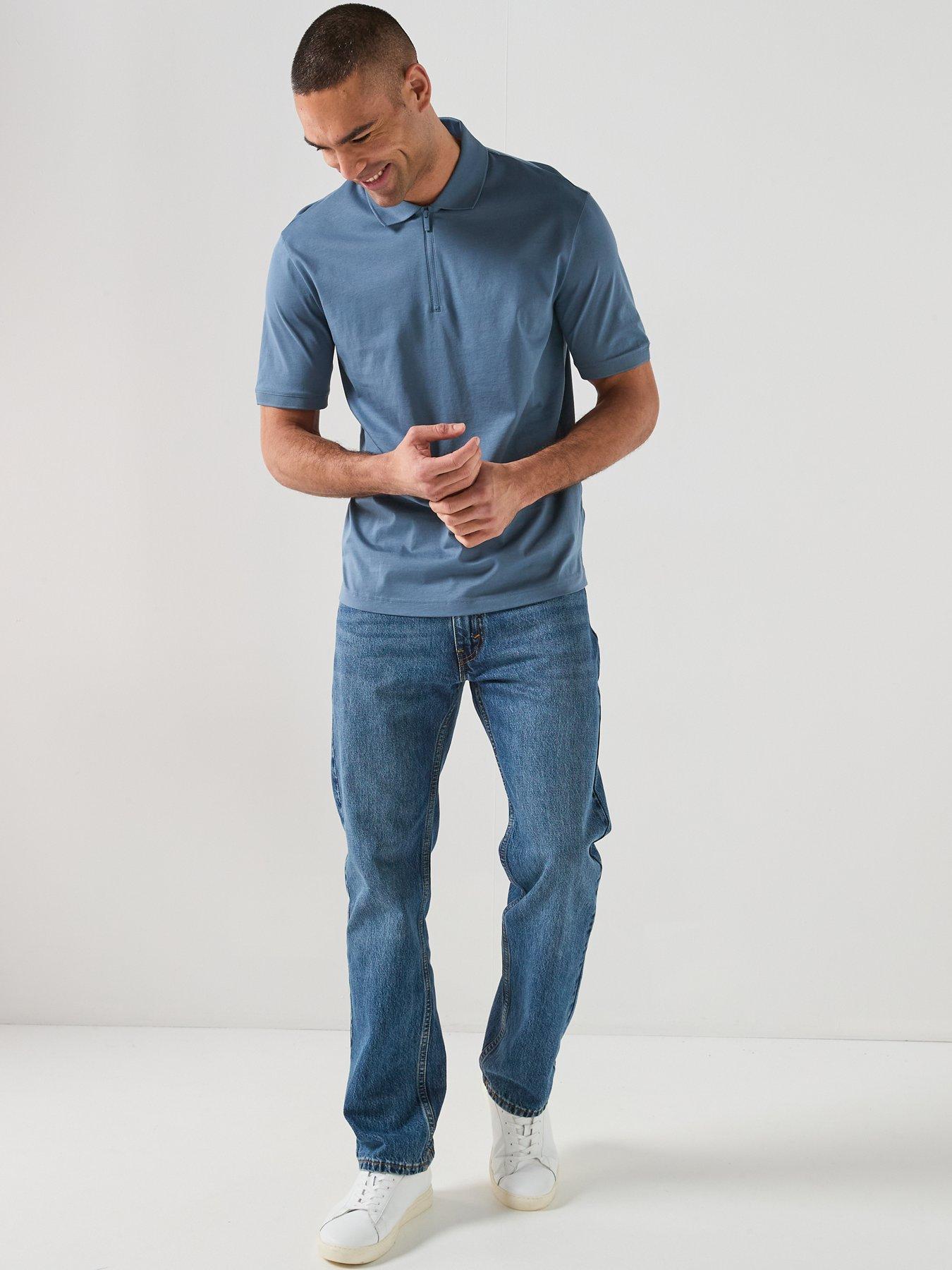 armani-exchange-zip-neck-polo-shirt-blueback