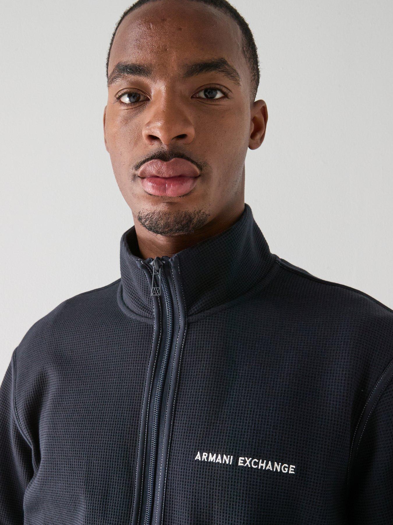 armani-exchange-full-zip-waffle-knit-jacket-navydetail