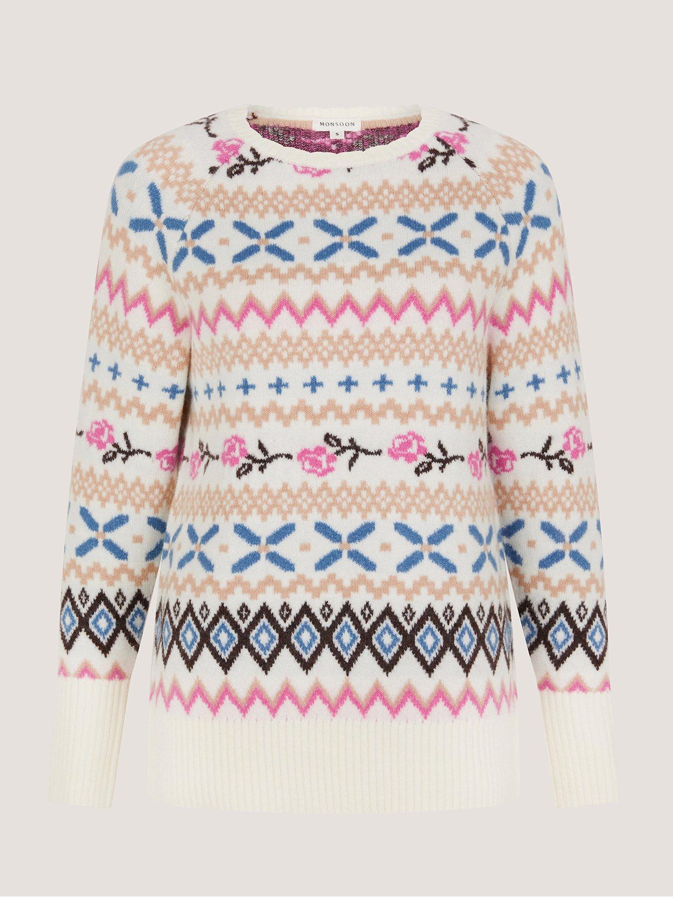 Image 3 of 5 of Monsoon Fee Fairisle Jumper - Cream