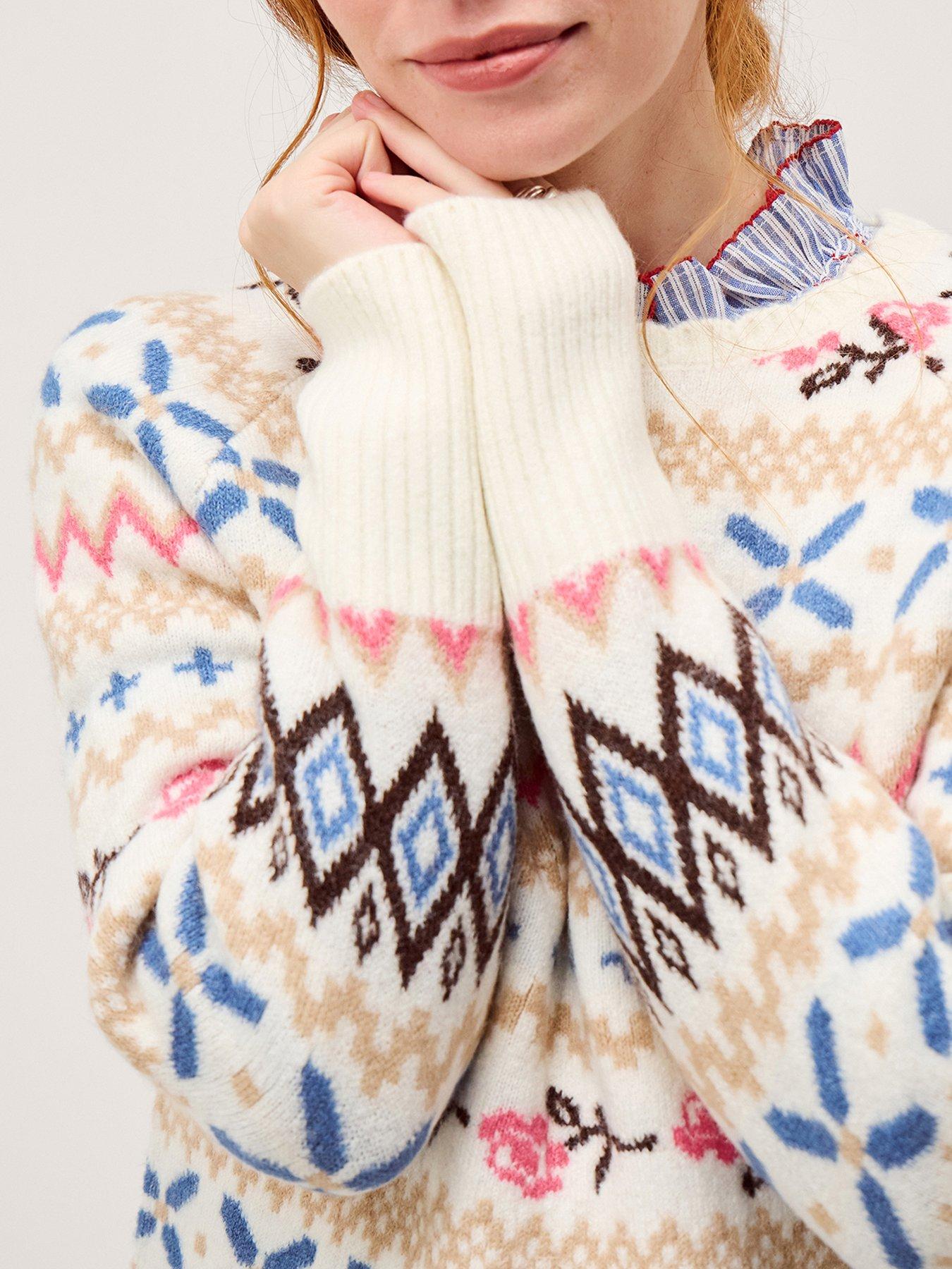 Image 4 of 5 of Monsoon Fee Fairisle Jumper - Cream