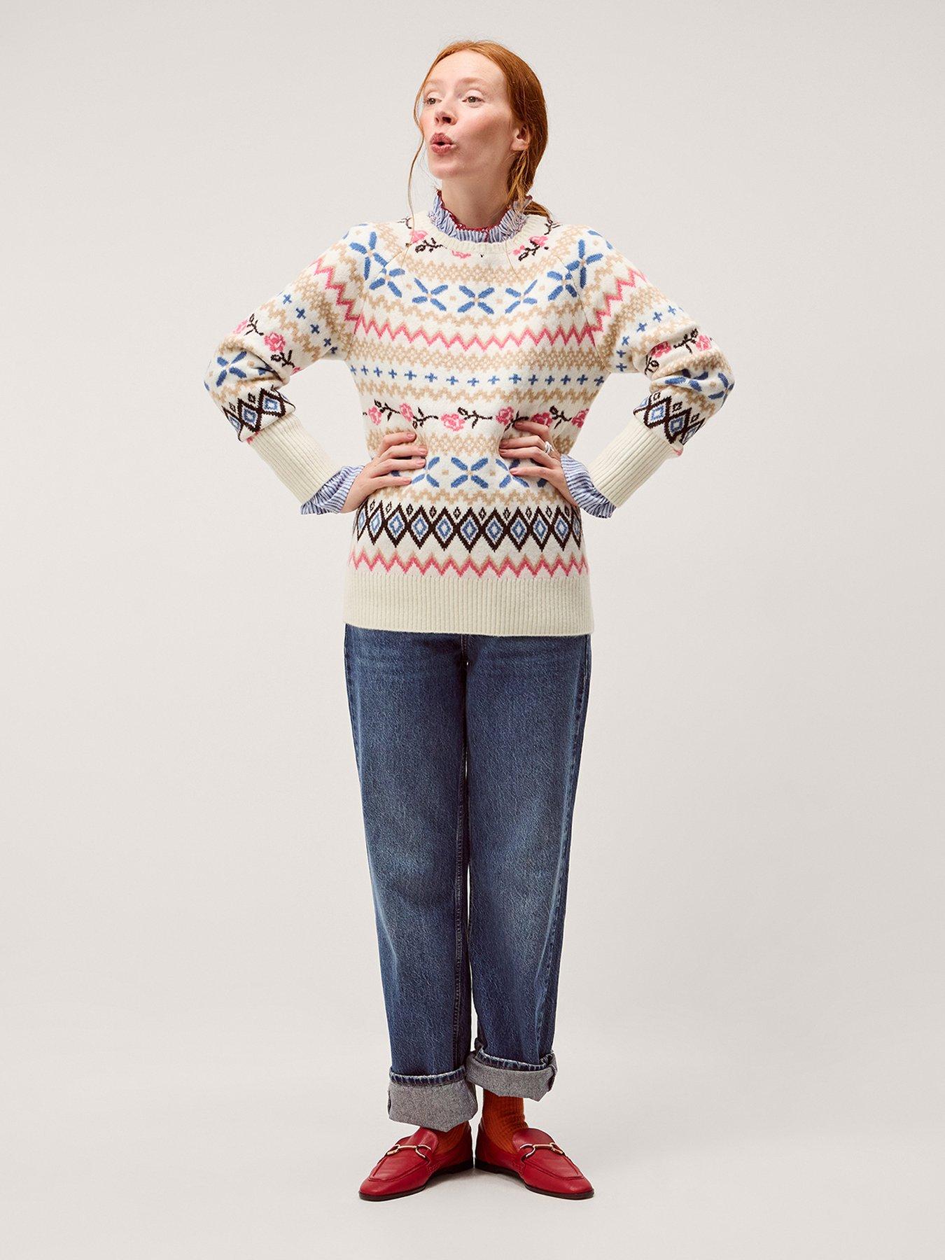 Image 5 of 5 of Monsoon Fee Fairisle Jumper - Cream