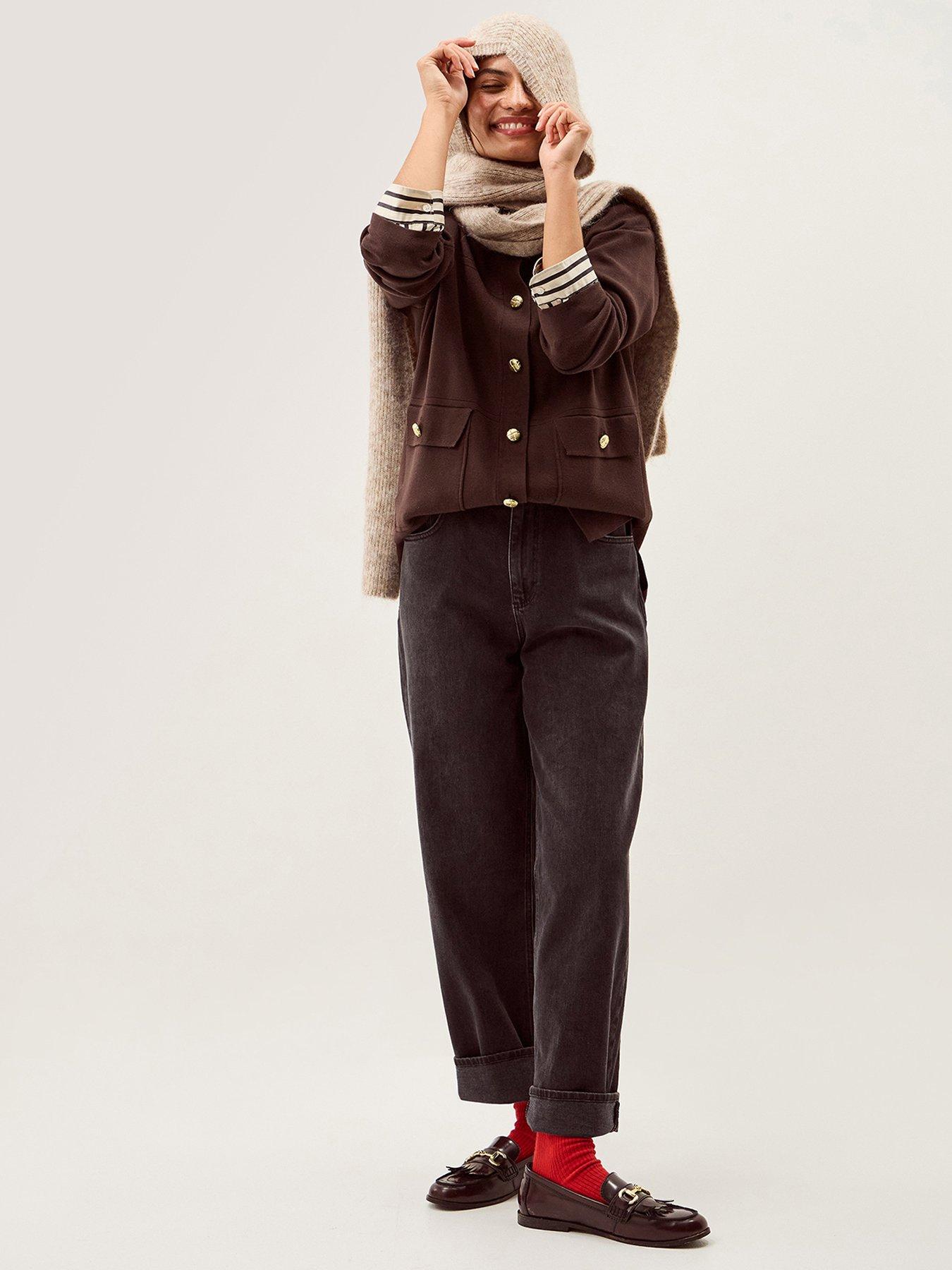 Image 5 of 5 of Monsoon Nina Knitted Jacket - Brown
