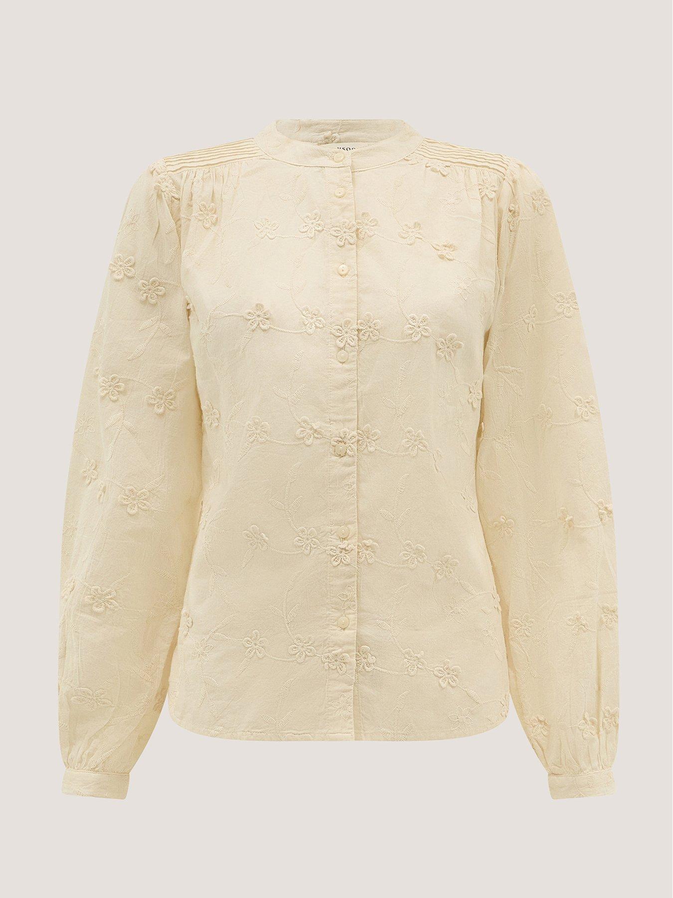 Image 3 of 5 of Monsoon Mel Embroidered Blouse - Cream