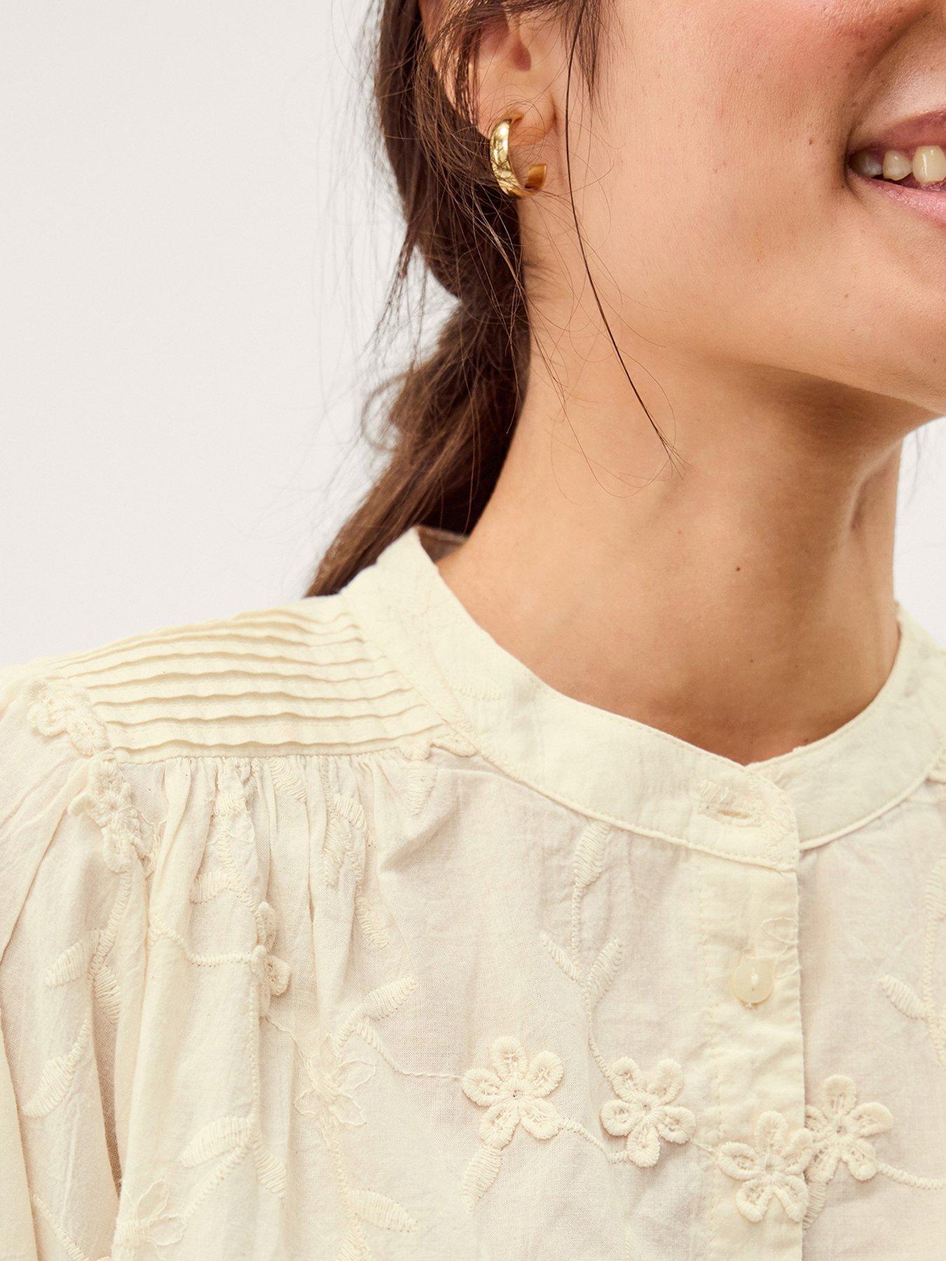 Image 4 of 5 of Monsoon Mel Embroidered Blouse - Cream