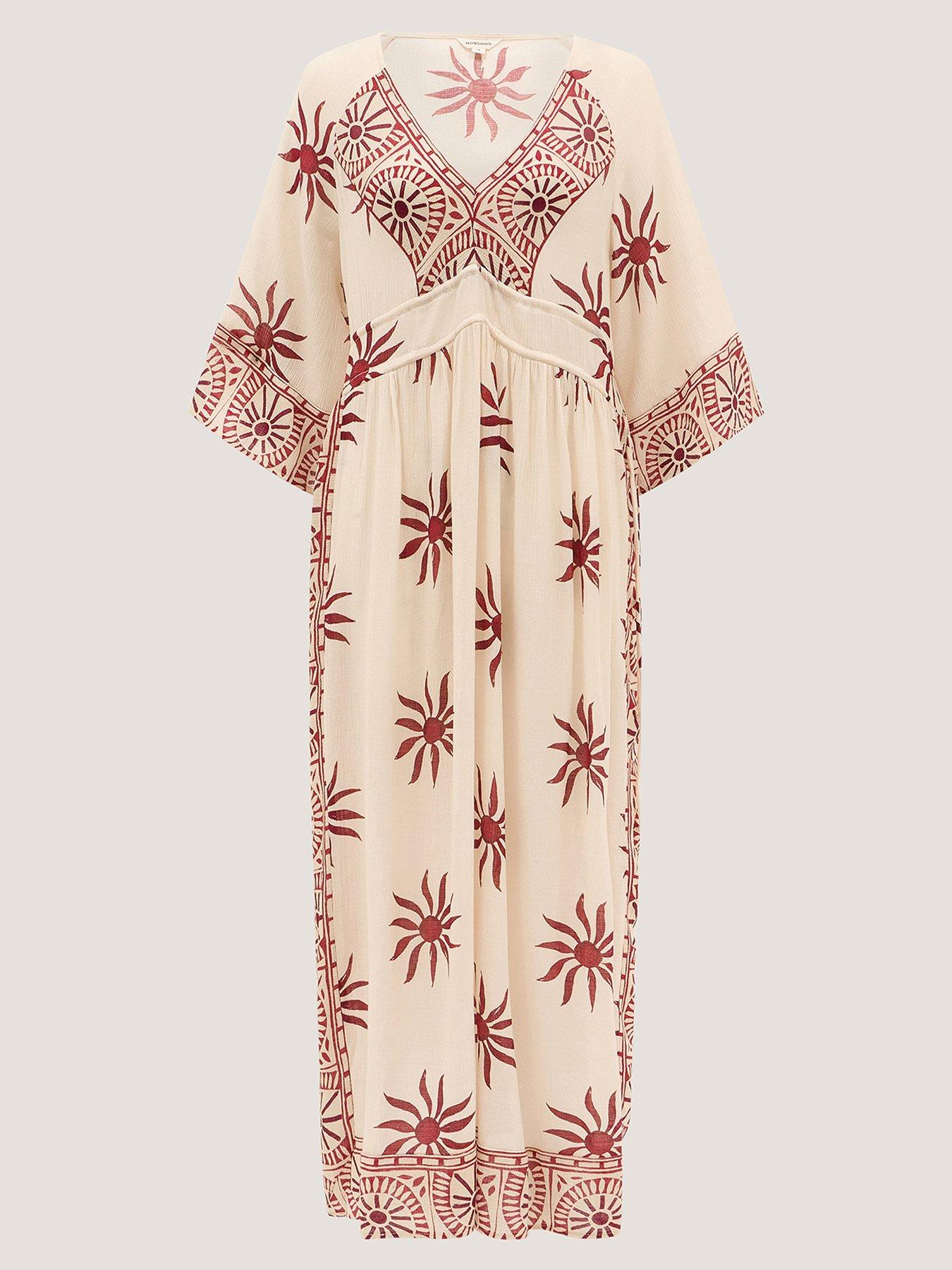 Image 3 of 5 of Monsoon Sunnie Midi Dress - Cream