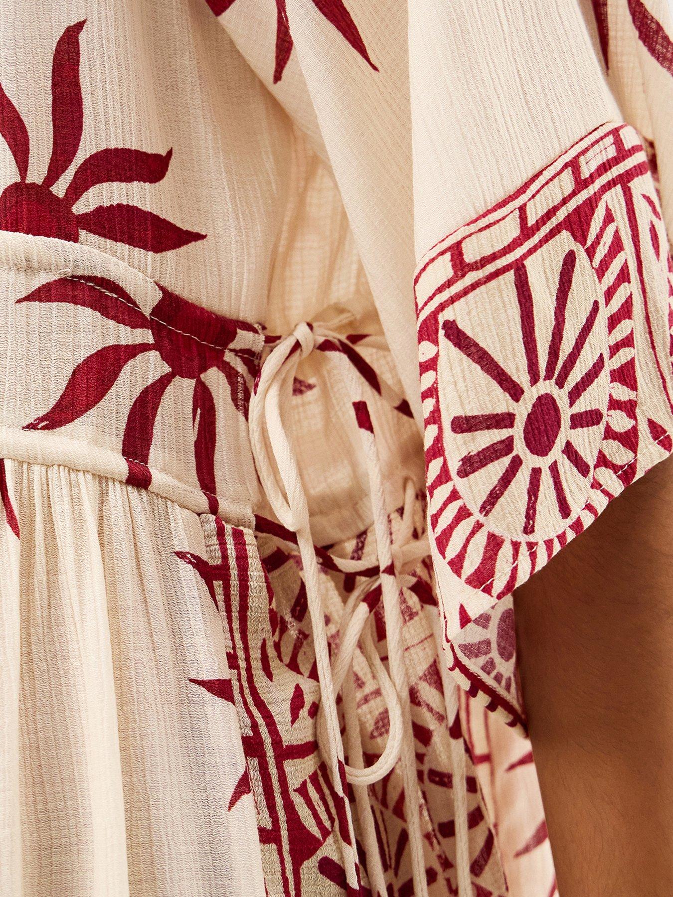 Image 5 of 5 of Monsoon Sunnie Midi Dress - Cream