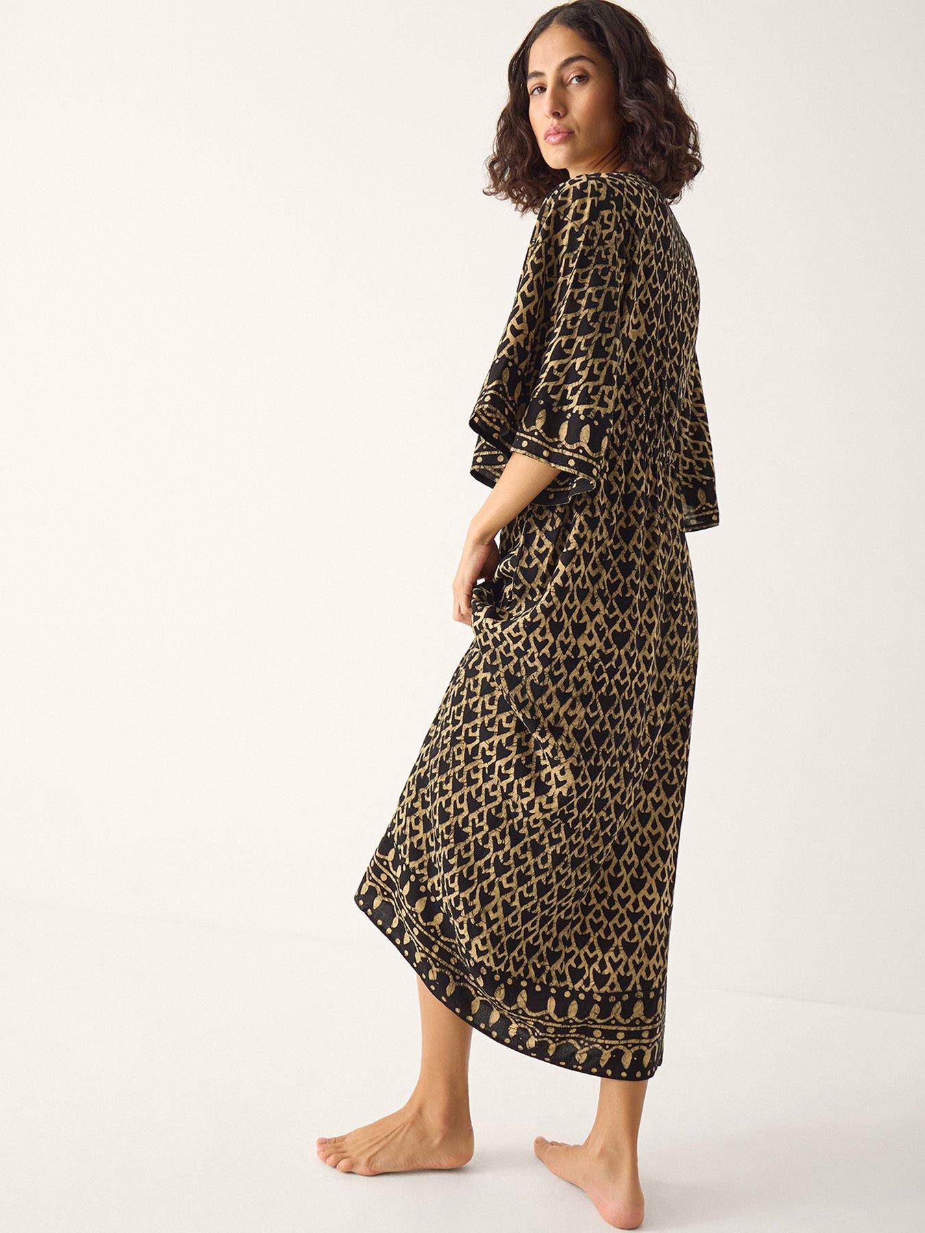 Image 2 of 5 of Monsoon Arti Kaftan - Black