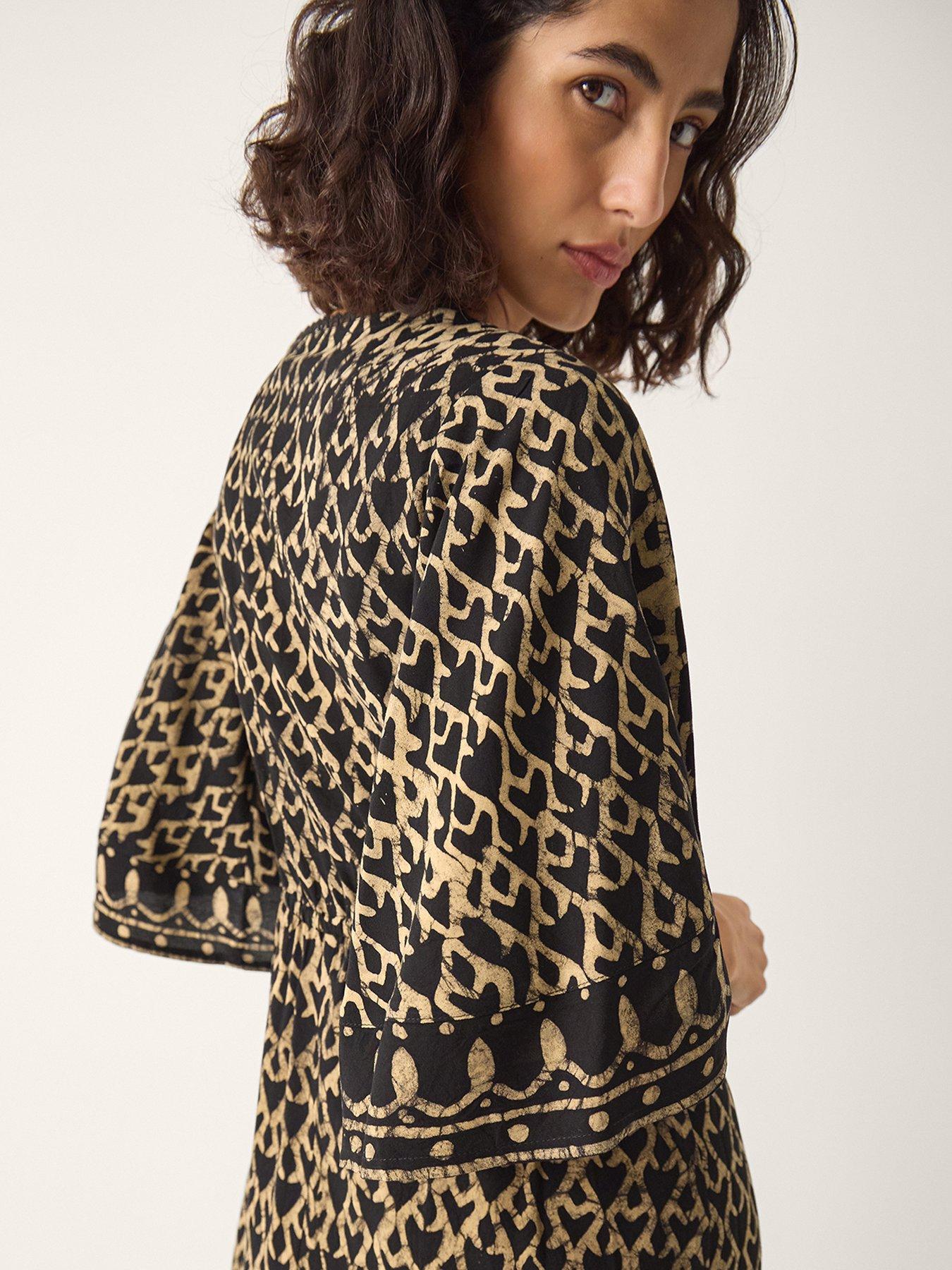 Image 4 of 5 of Monsoon Arti Kaftan - Black