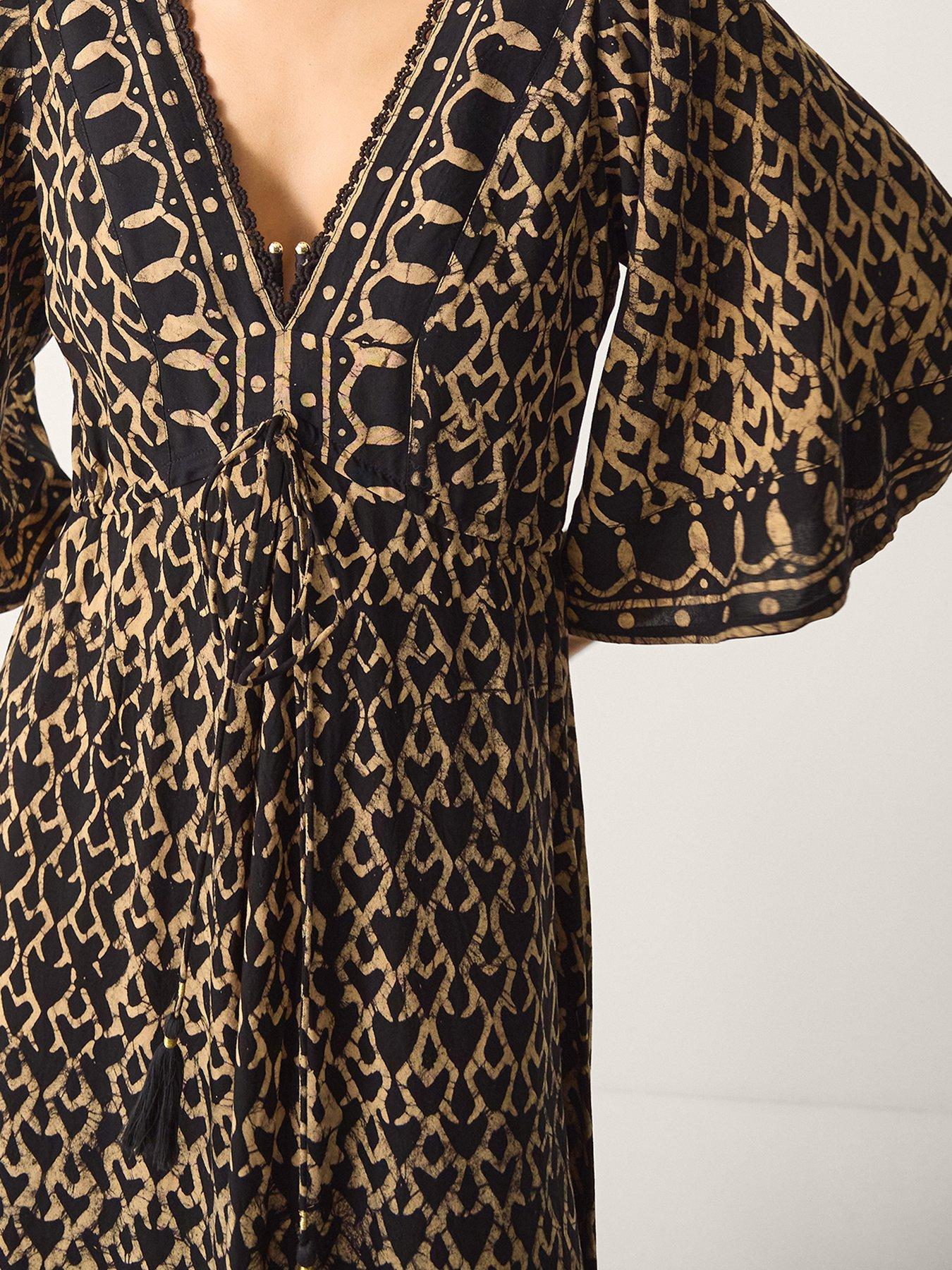 Image 5 of 5 of Monsoon Arti Kaftan - Black