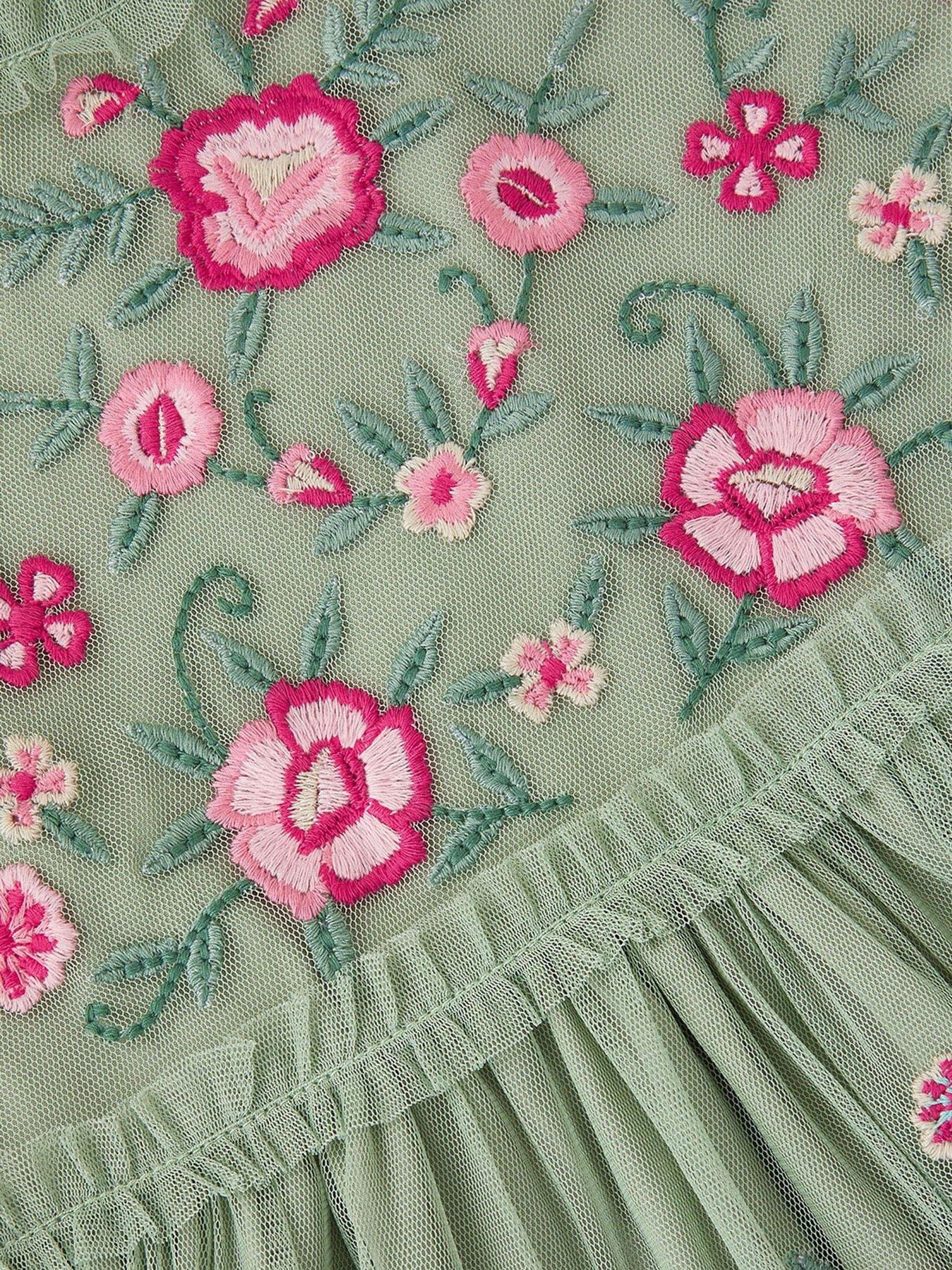monsoon-girls-botanical-mesh-dress-greenoutfit